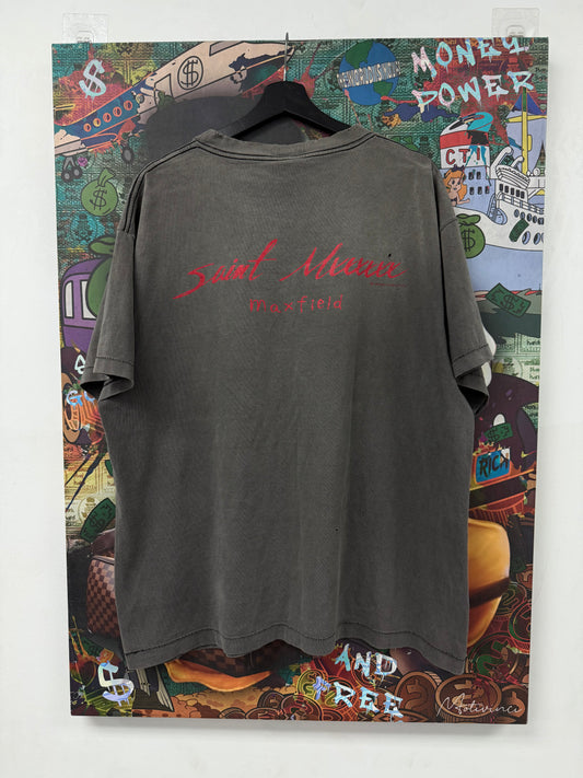 Saint Michael x Maxfield Tee Grey Distressed Used XL