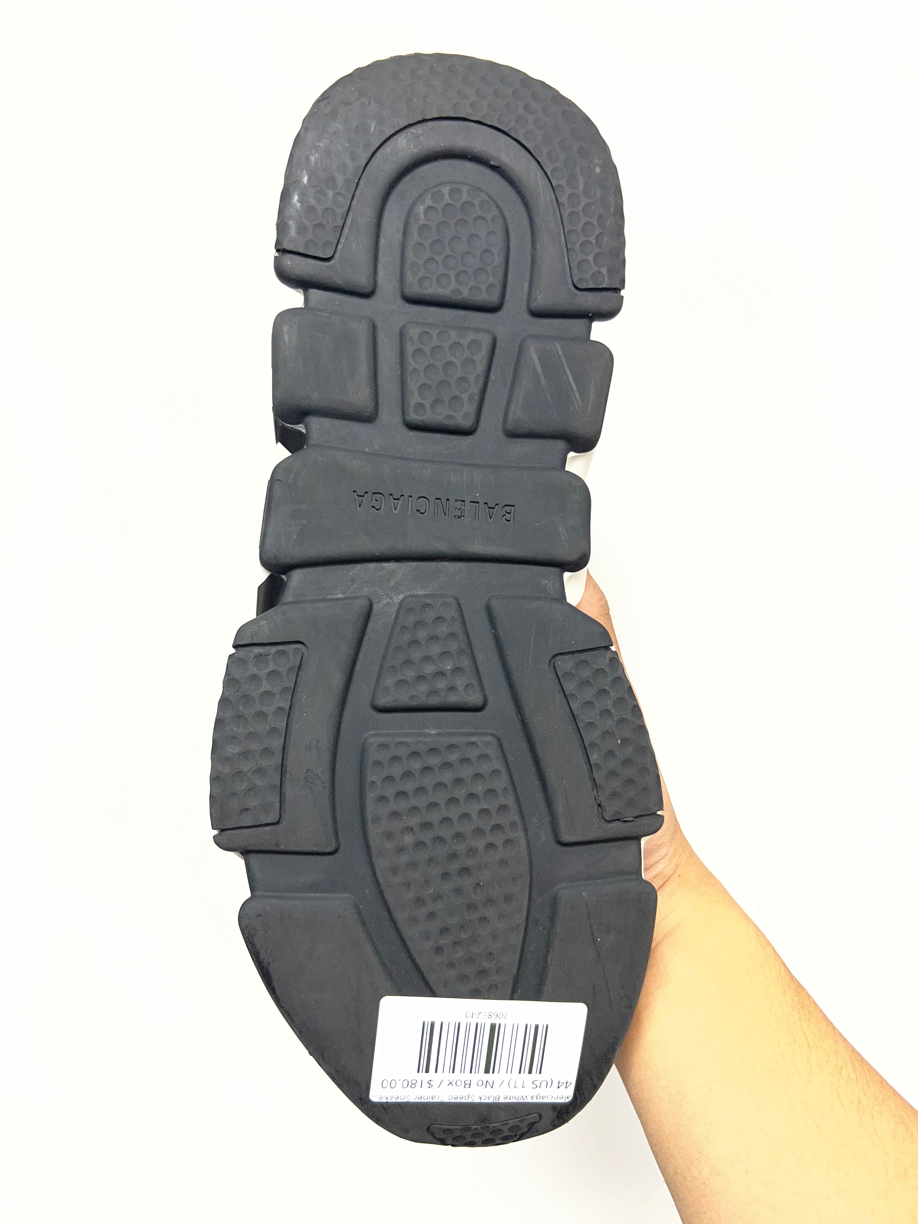 Balenciaga White Black Speed Trainer Sneakers