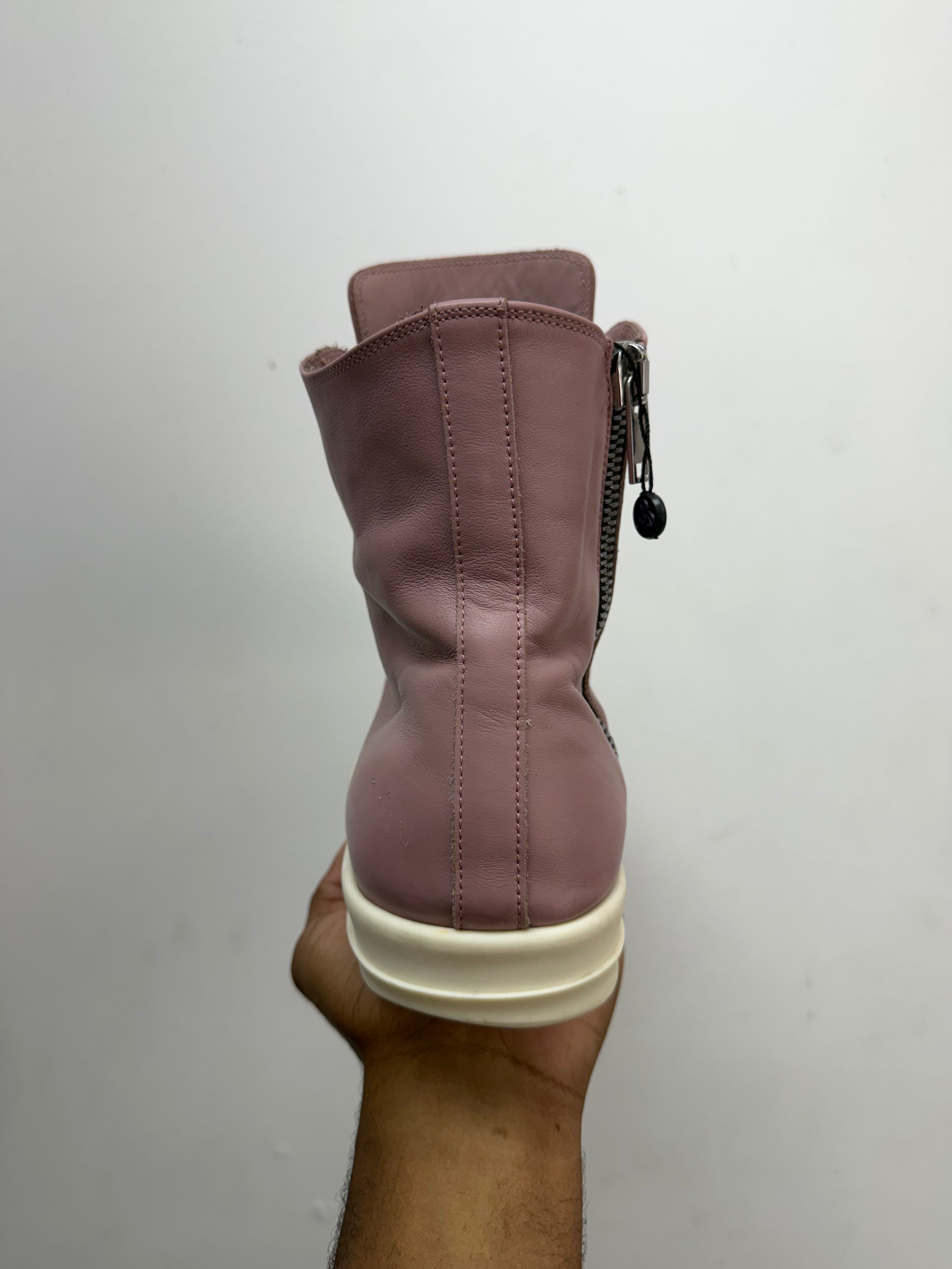 Rick Owens Dusty Pink Hi Sneakers