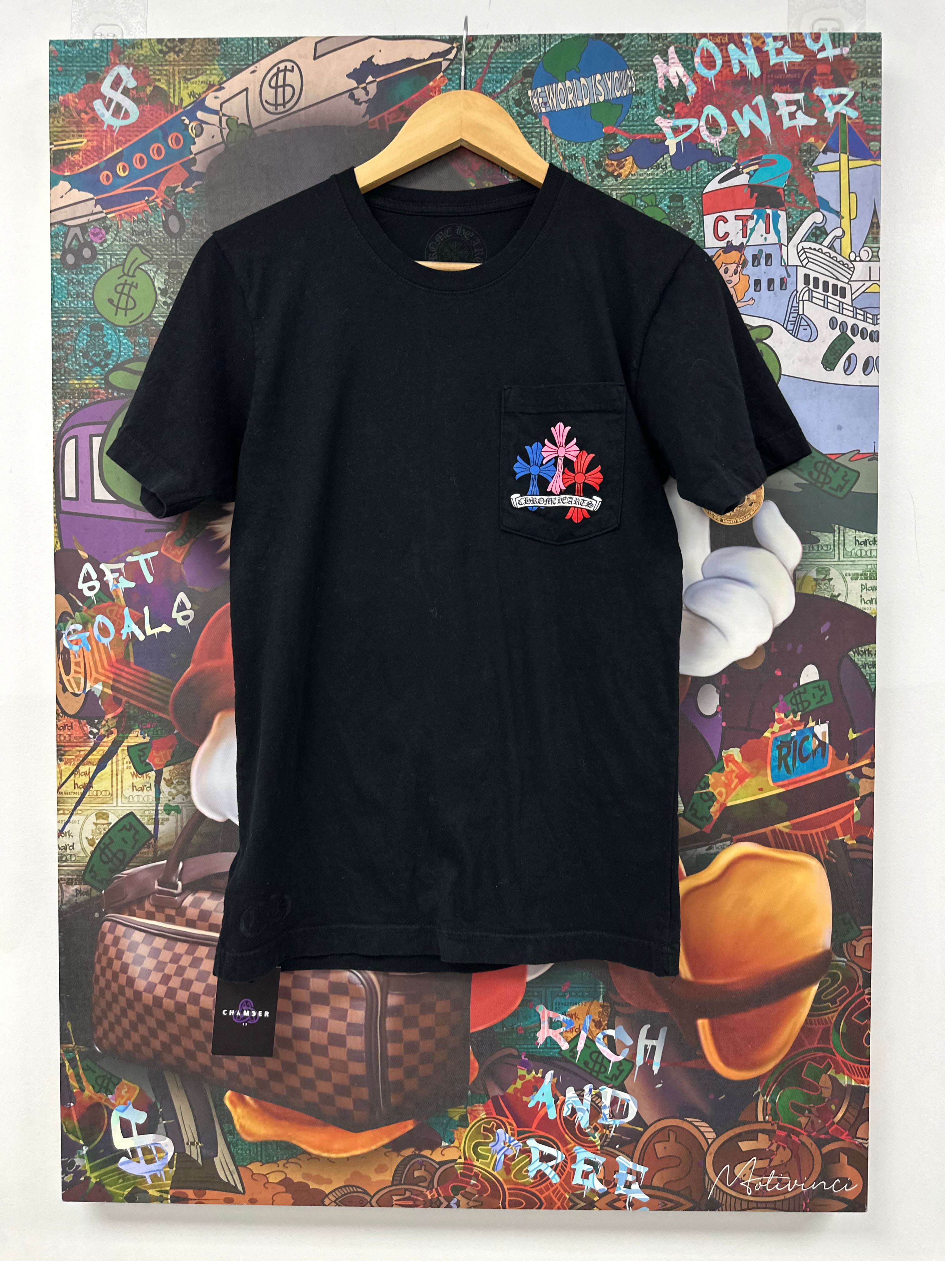 Chrome Hearts Tee Black Multi Cross Used Small N/A