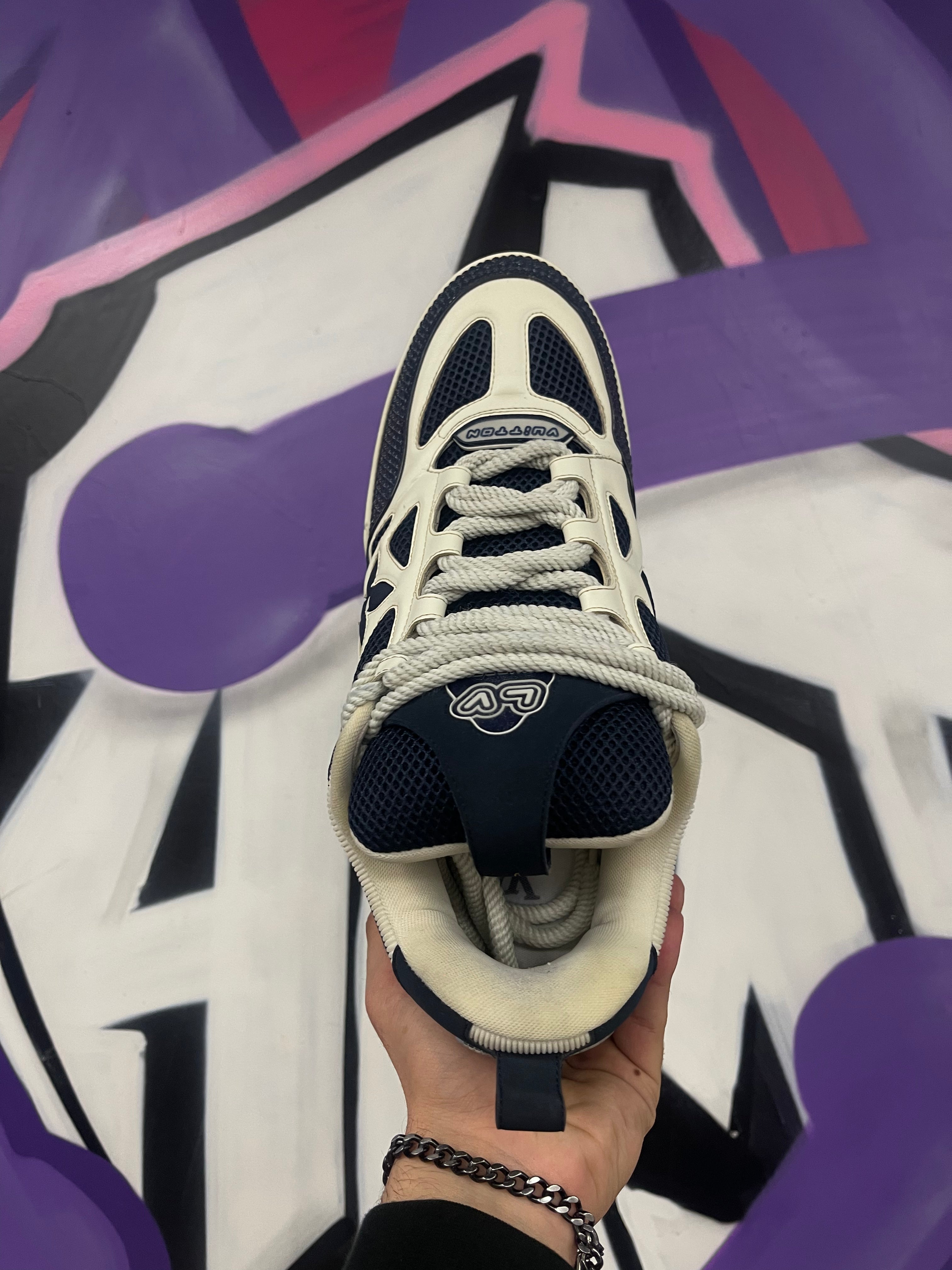 Louis Vuitton Navy Skate Sneakers