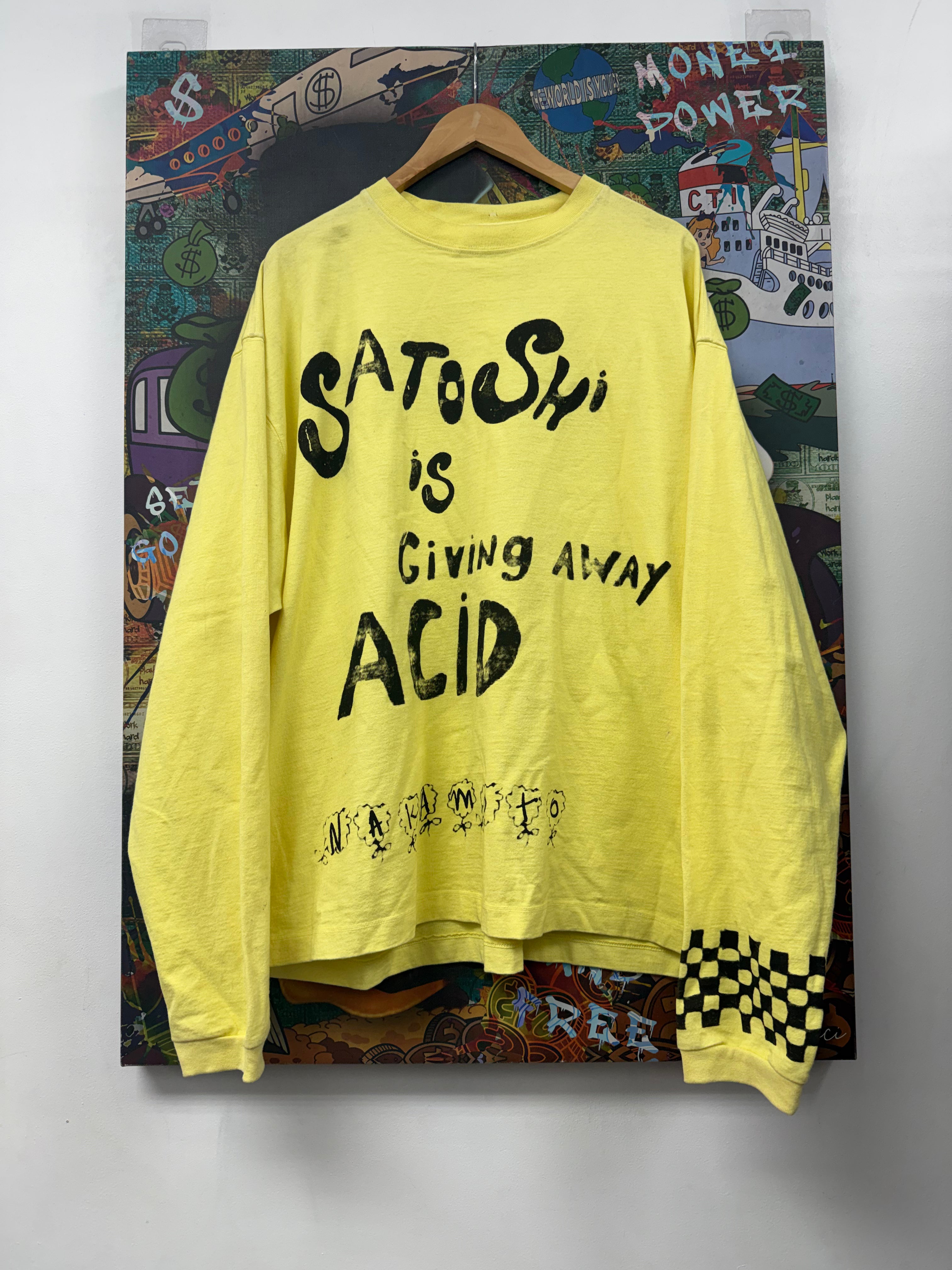 Satoshi Nakamoto Yellow Acid Long Sleeve