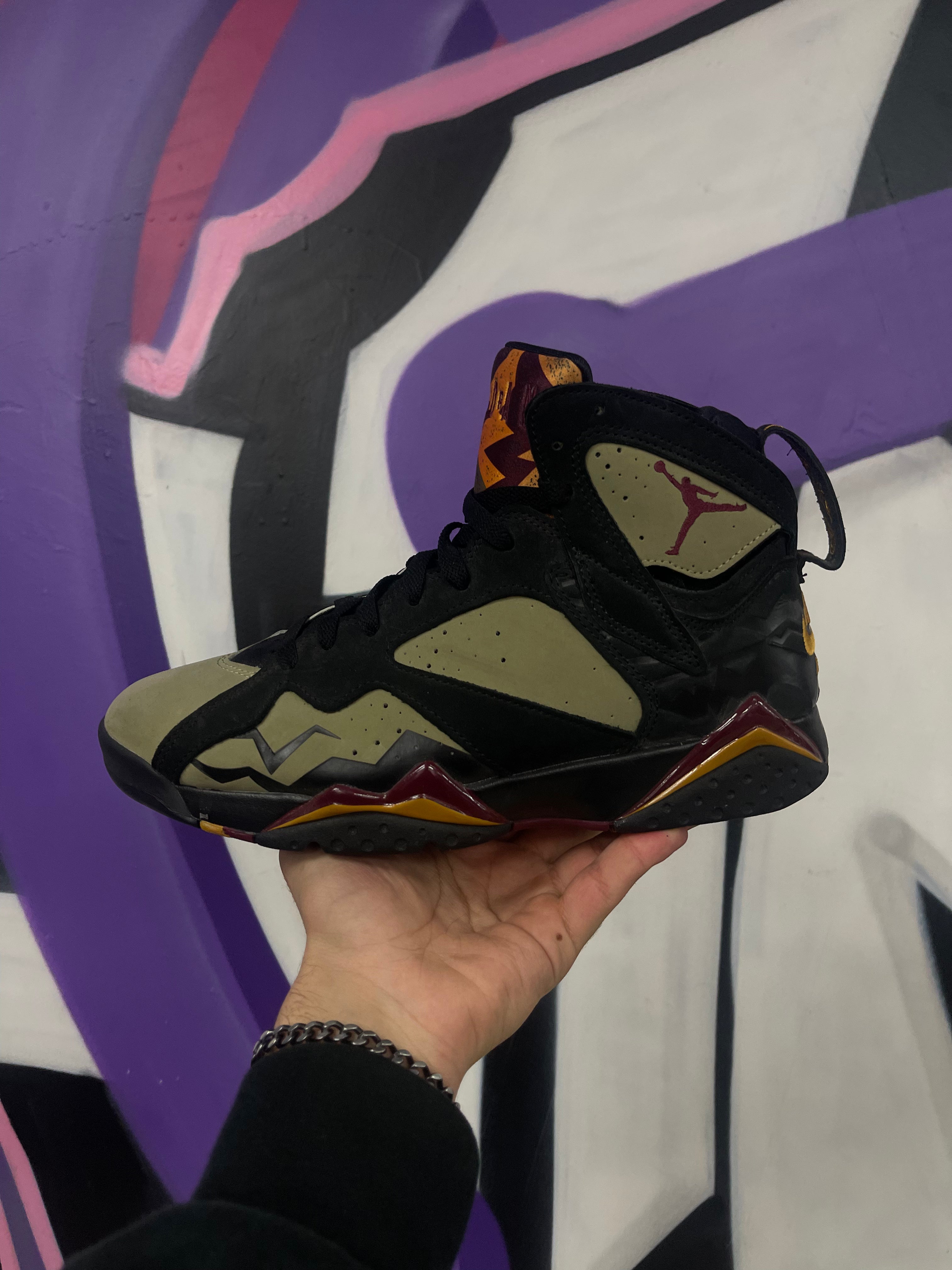 Jordan 7 Tan Olive Sneakers
