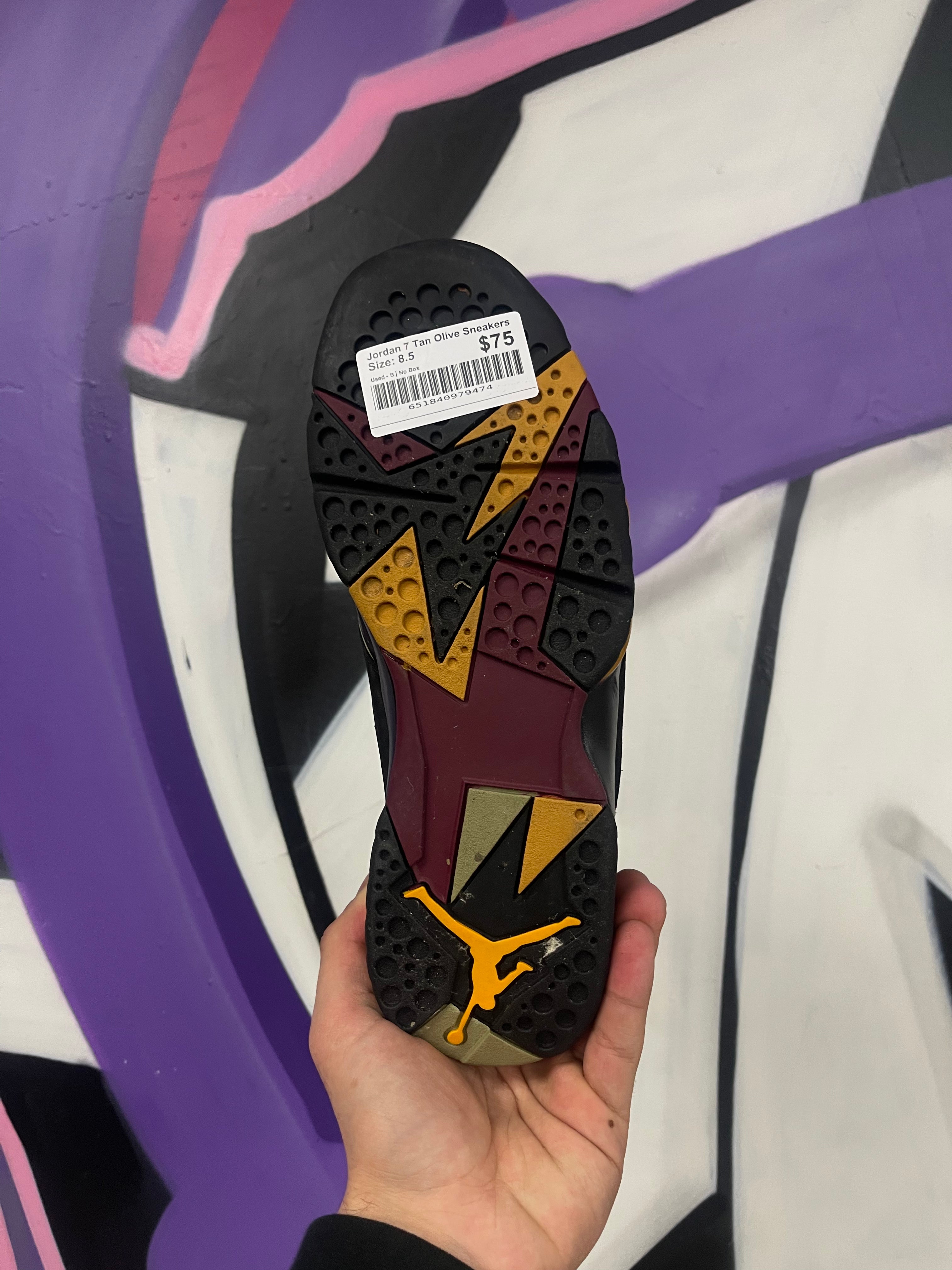 Jordan 7 Tan Olive Sneakers