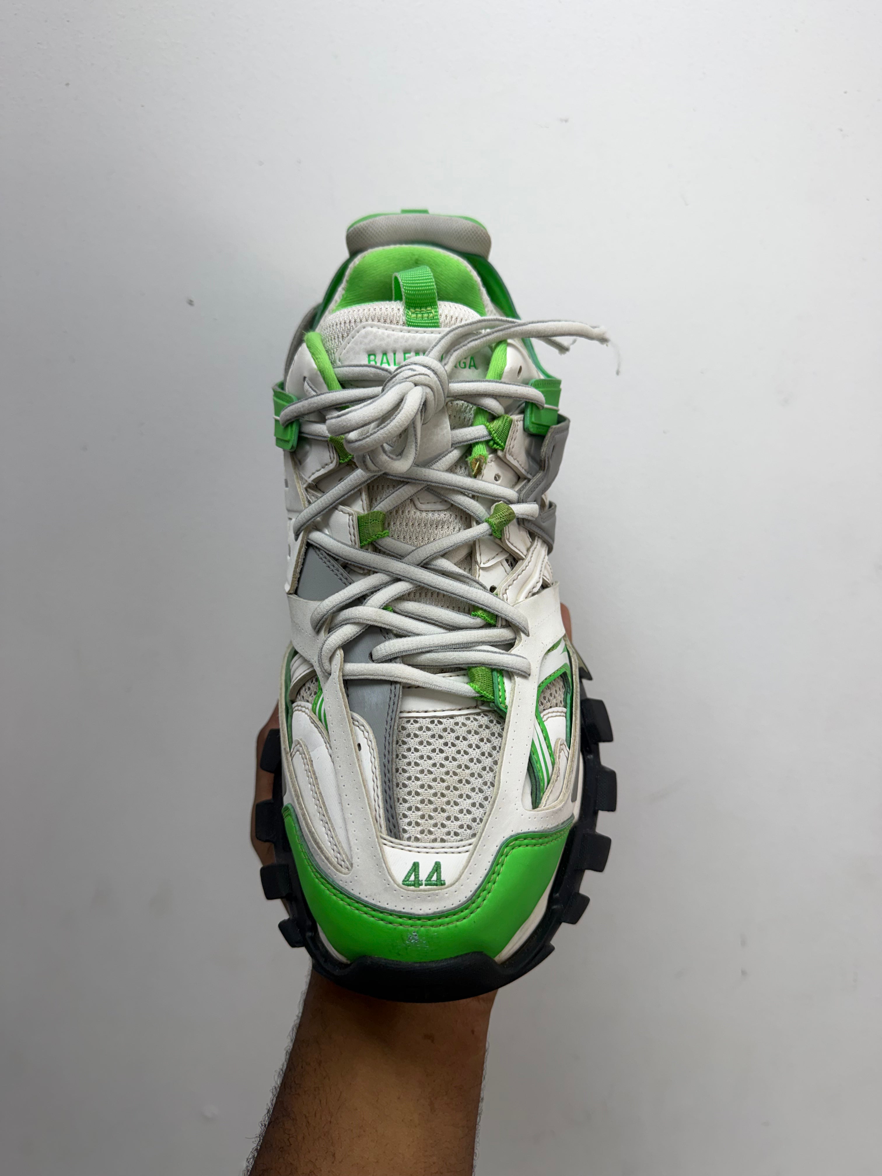 Balenciaga White Green Track Sneakers