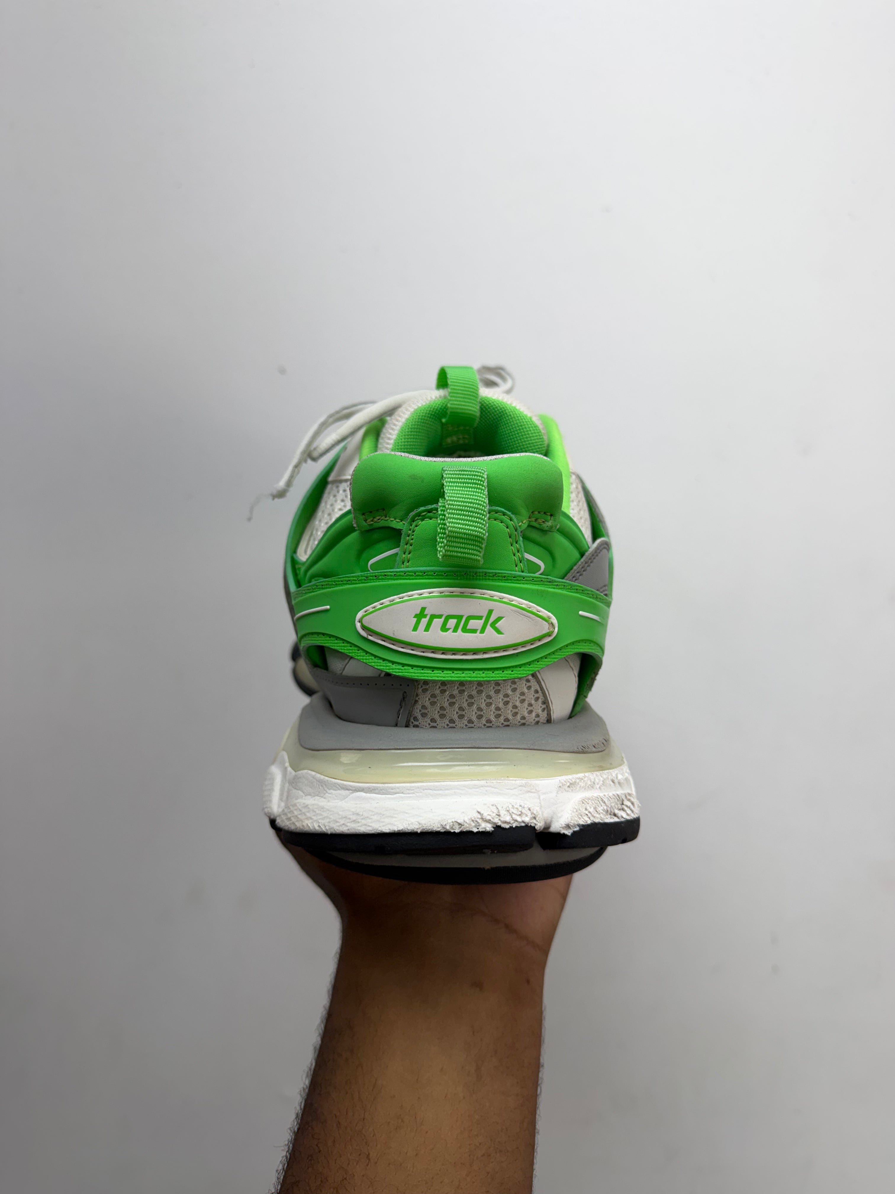 Balenciaga White Green Track Sneakers