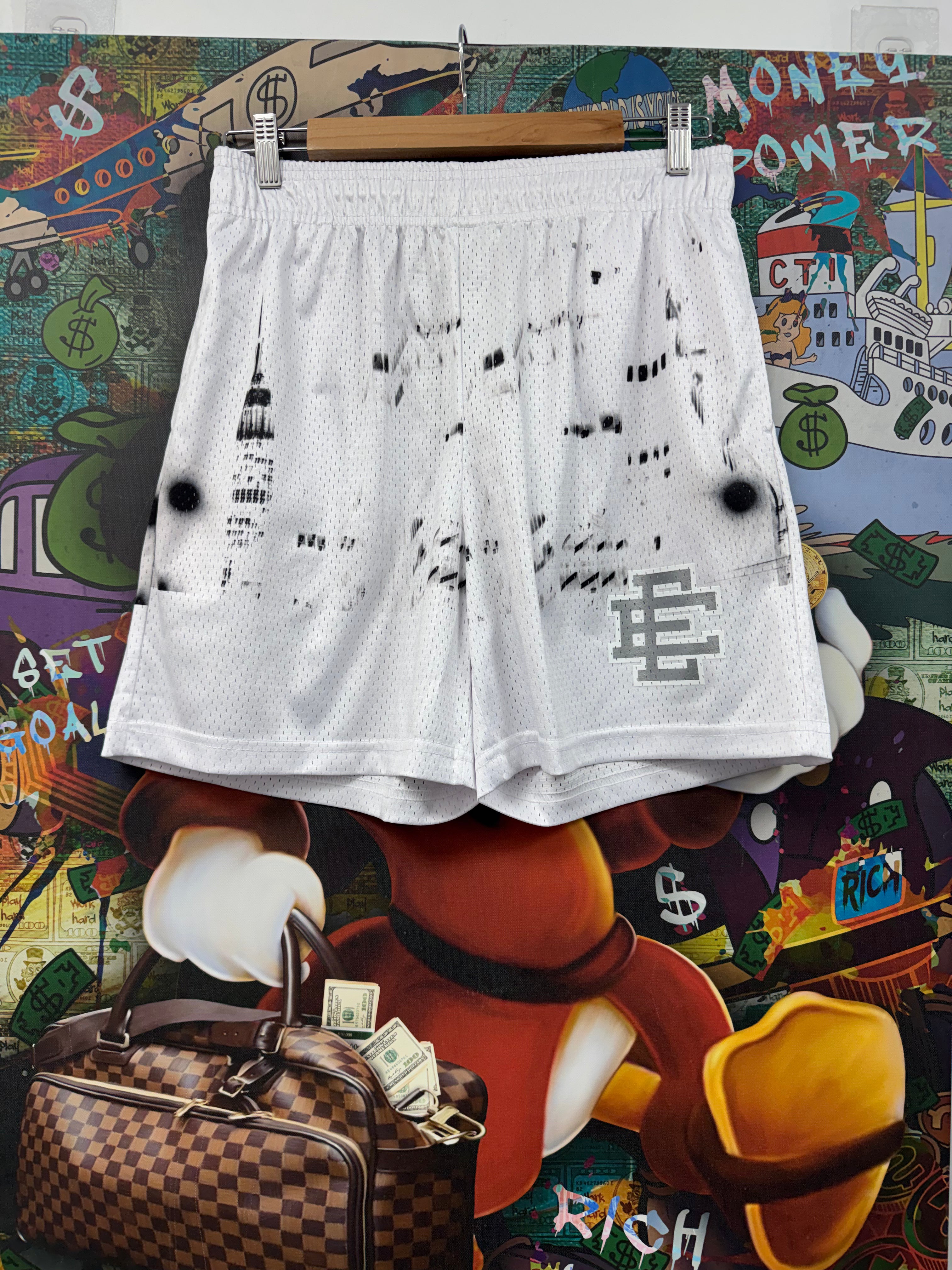 Eric Emanuel White Skyline Shorts