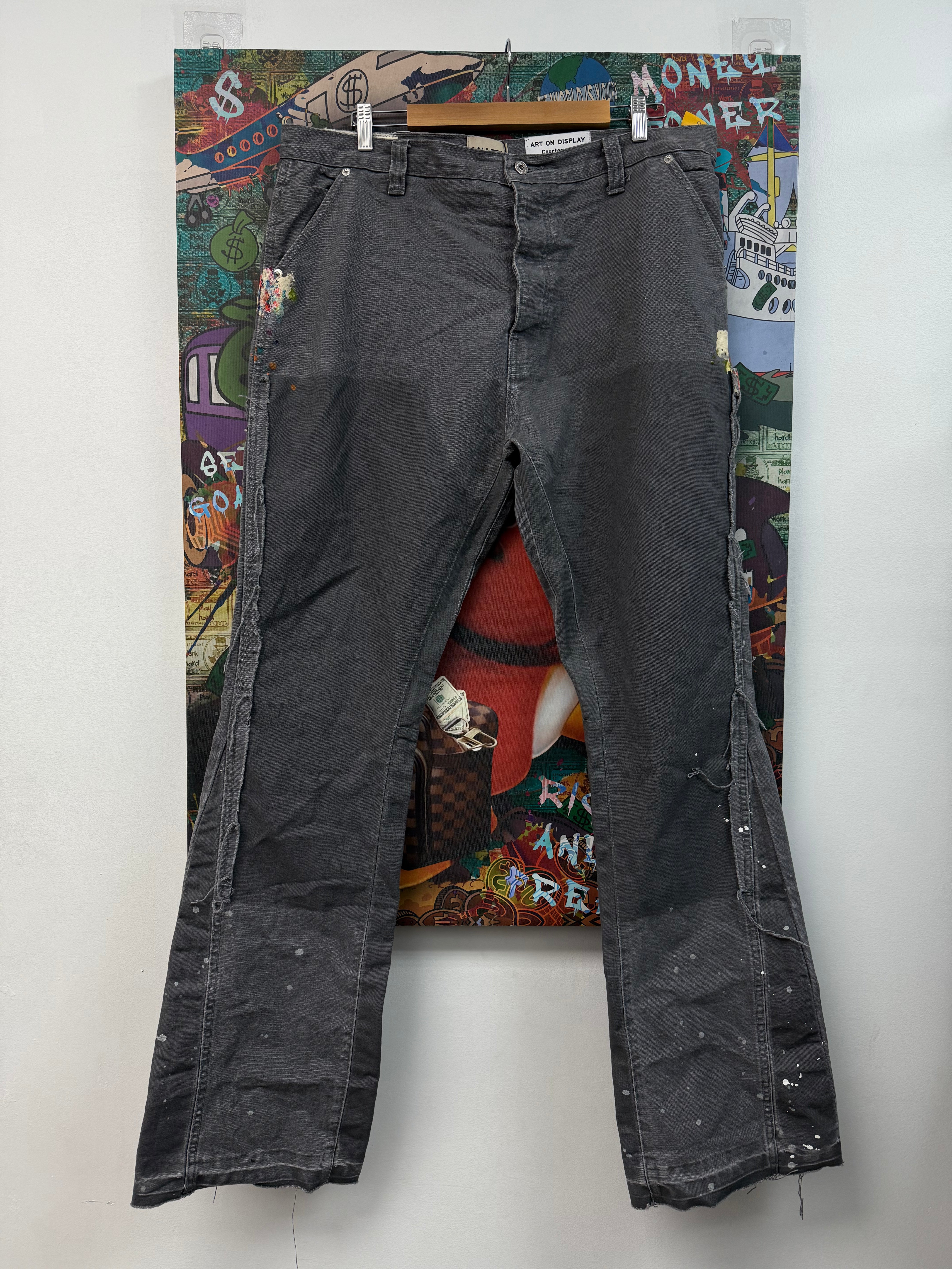 Gallery Dept. Grey Splatter Flare Jeans