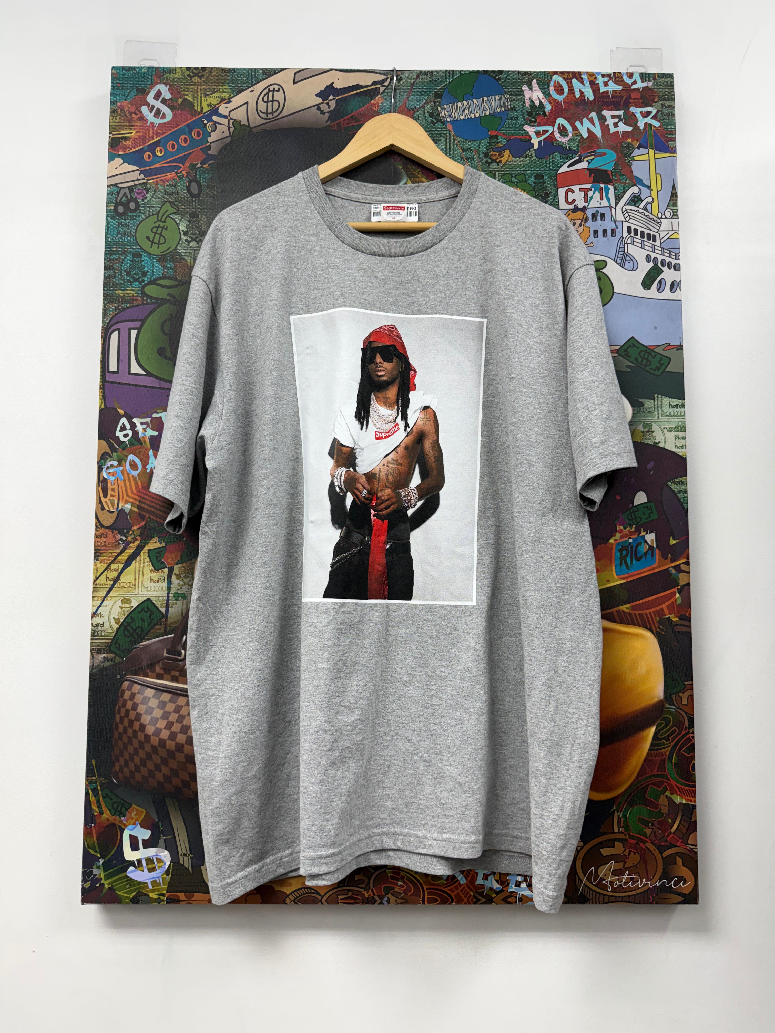 Supreme Grey Playboi Carti Tee
