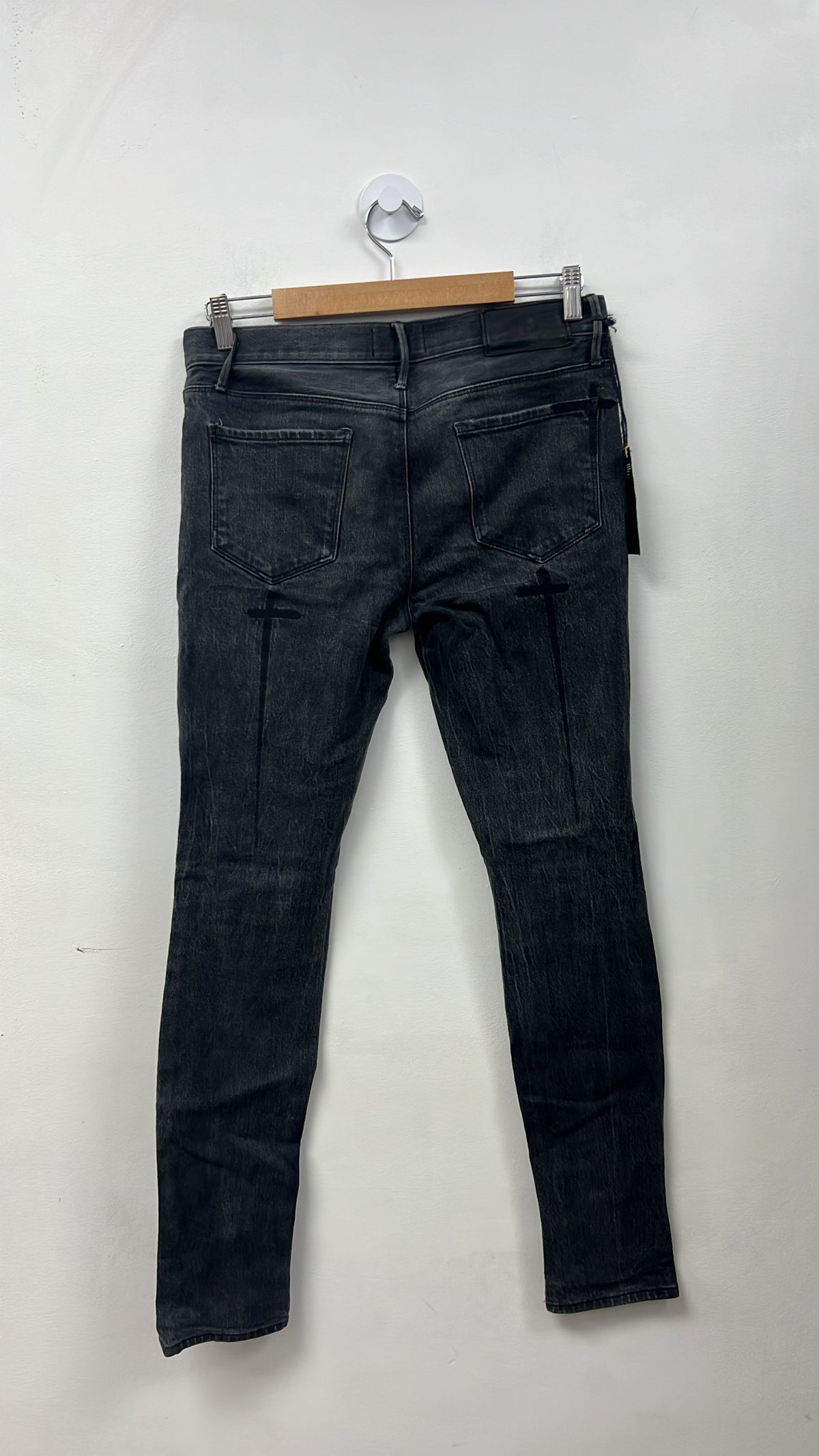 RTA Grey Varsity Patch Jeans
