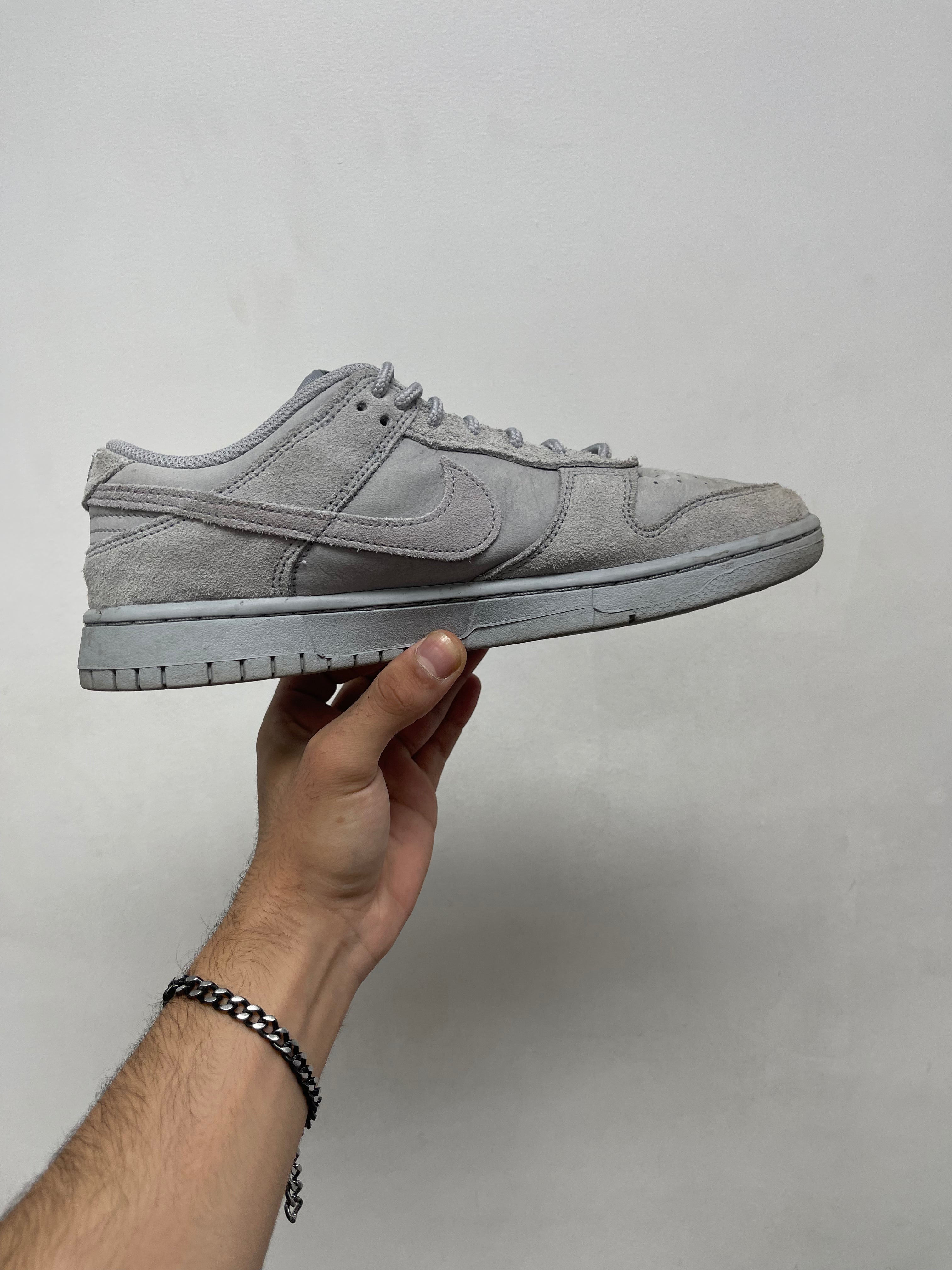 Nike Dunk Low Grey Suede Sneakers