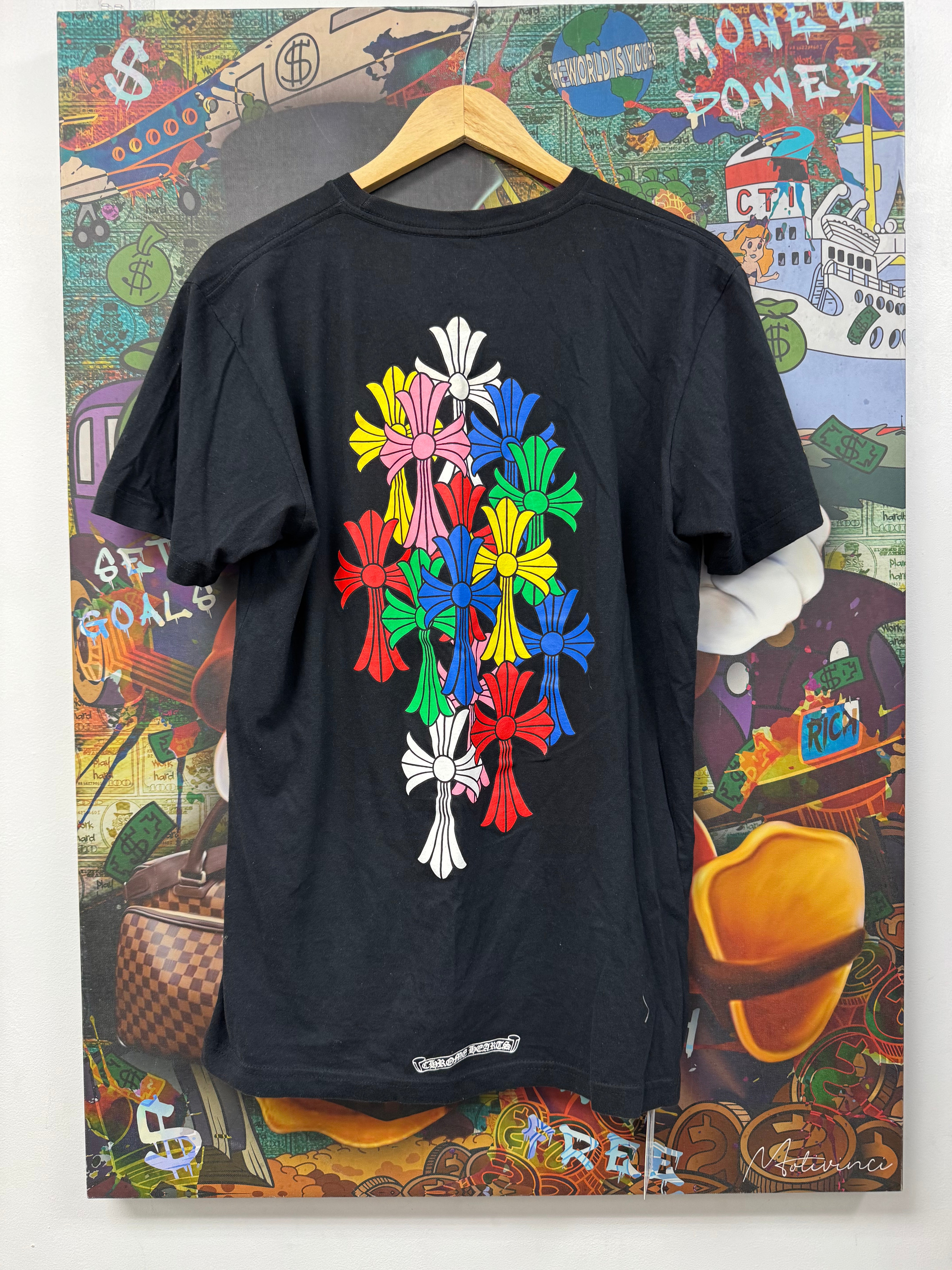 Chrome Hearts Black Multi Cross Tee
