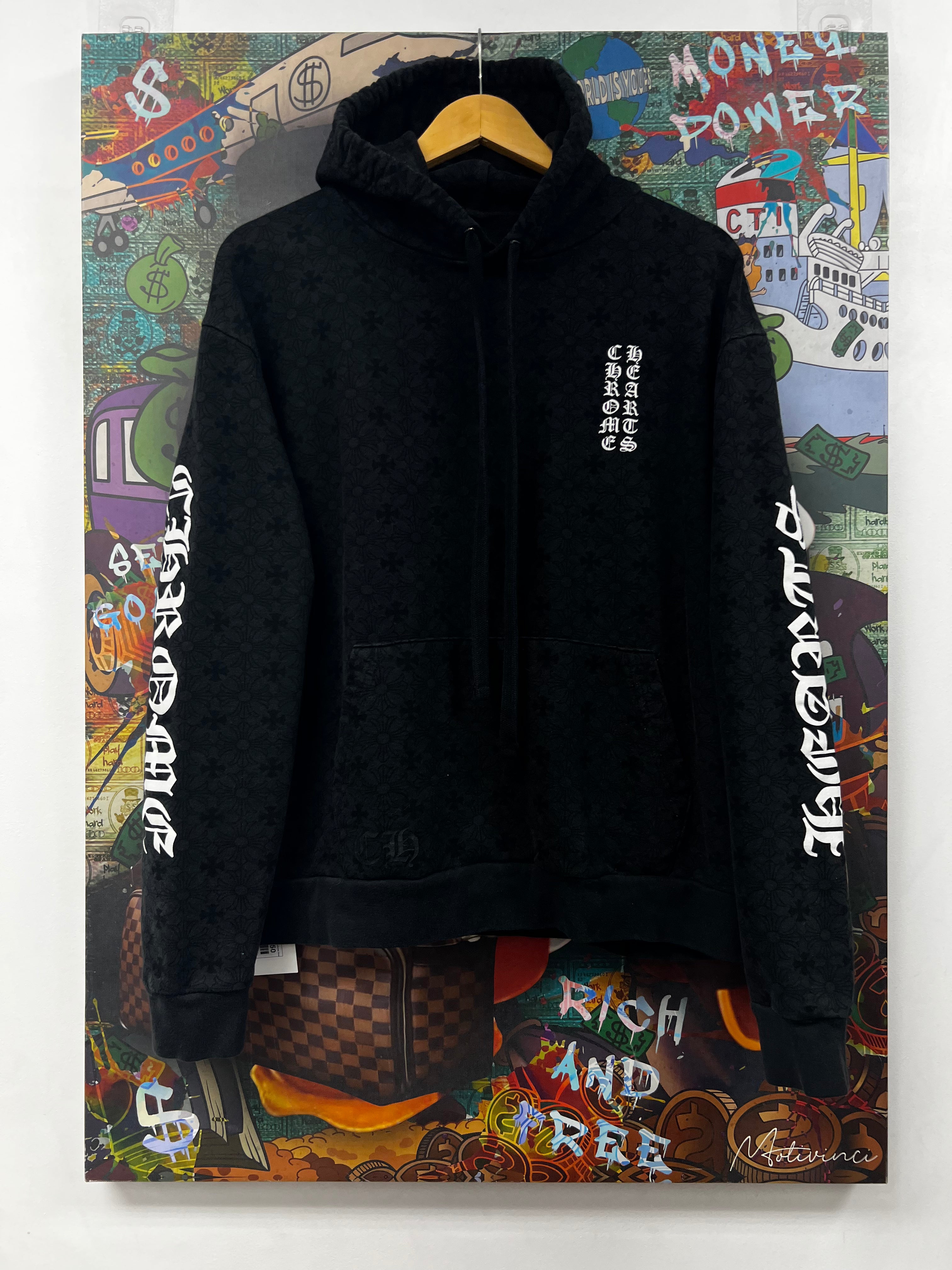 Chrome Hearts Black Plus Monogram Horseshoe Pullover Hoodie