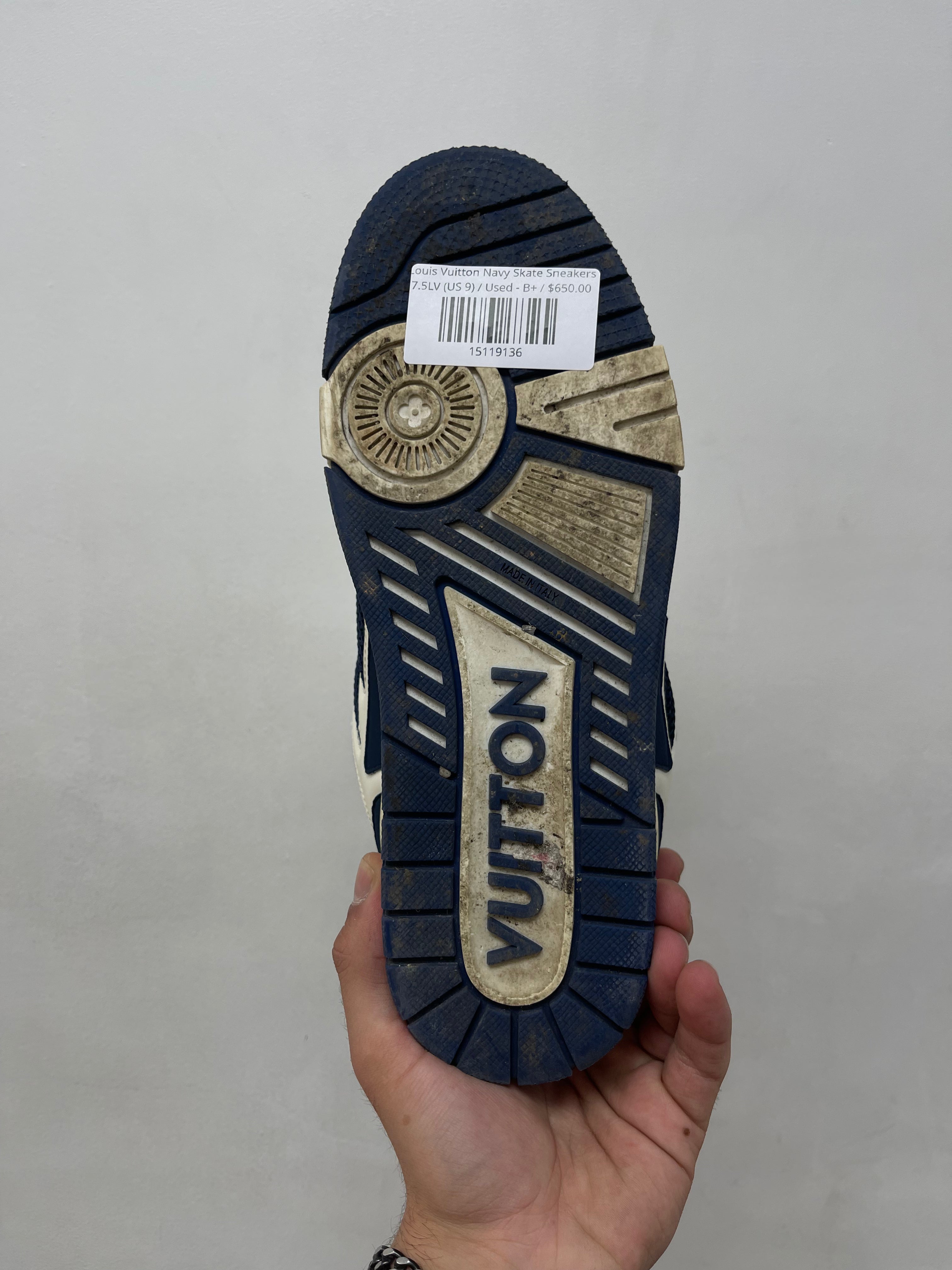 Louis Vuitton Navy Skate Sneakers