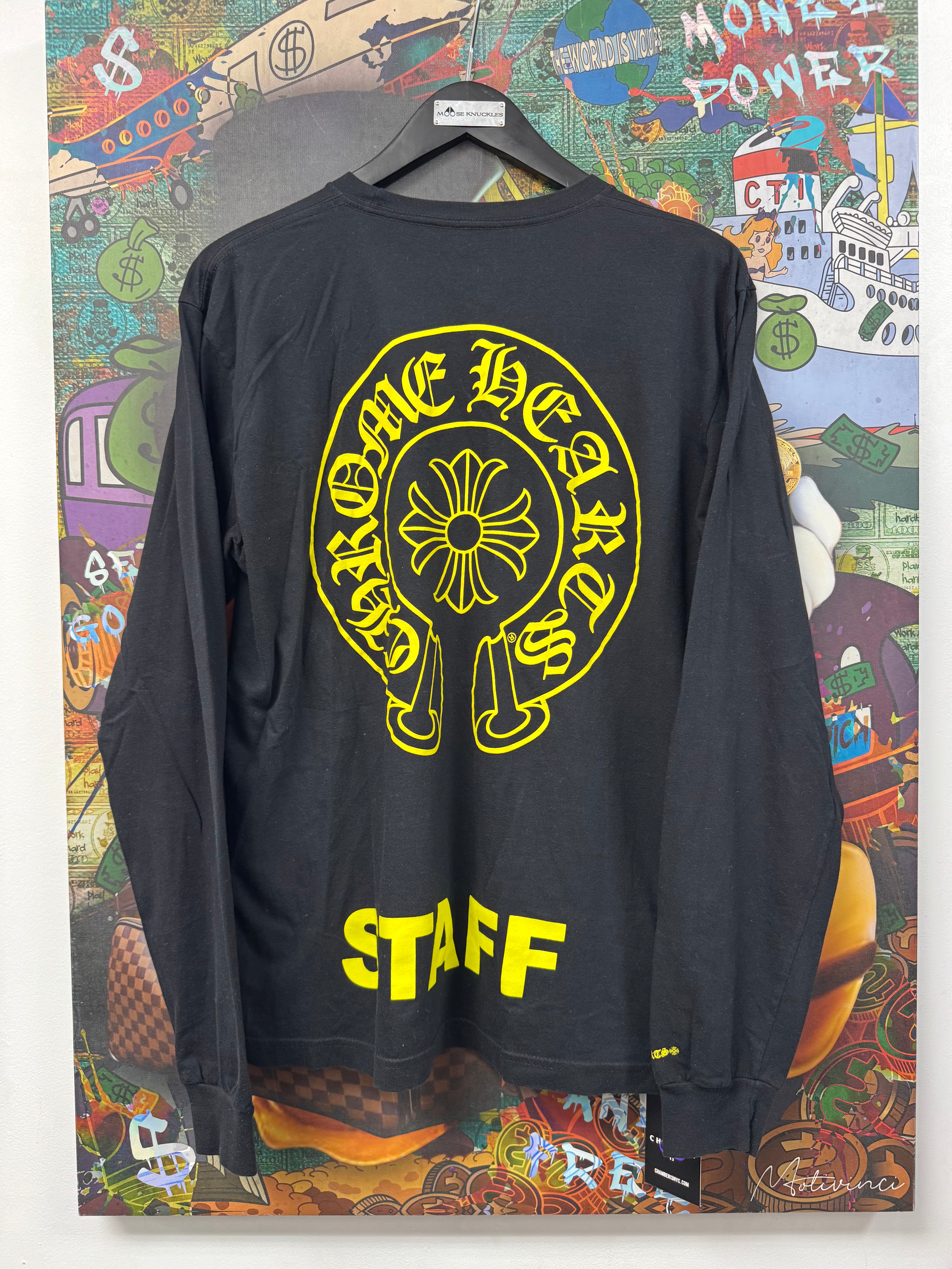 Chrome Hearts Black Yellow Staff Long Sleeve