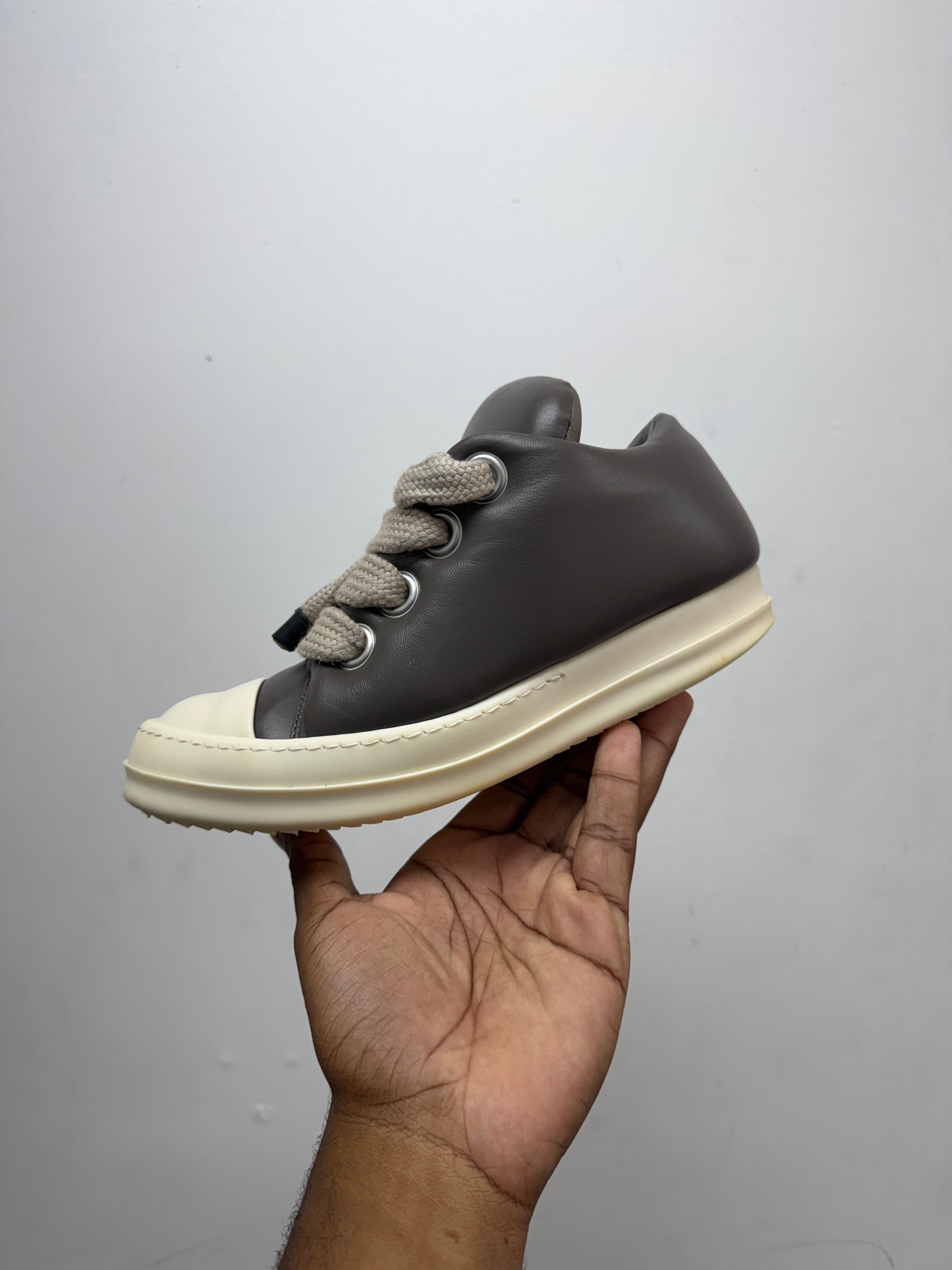 Rick Owens Dark Dust Padded Jumbo Lace Low Sneakers