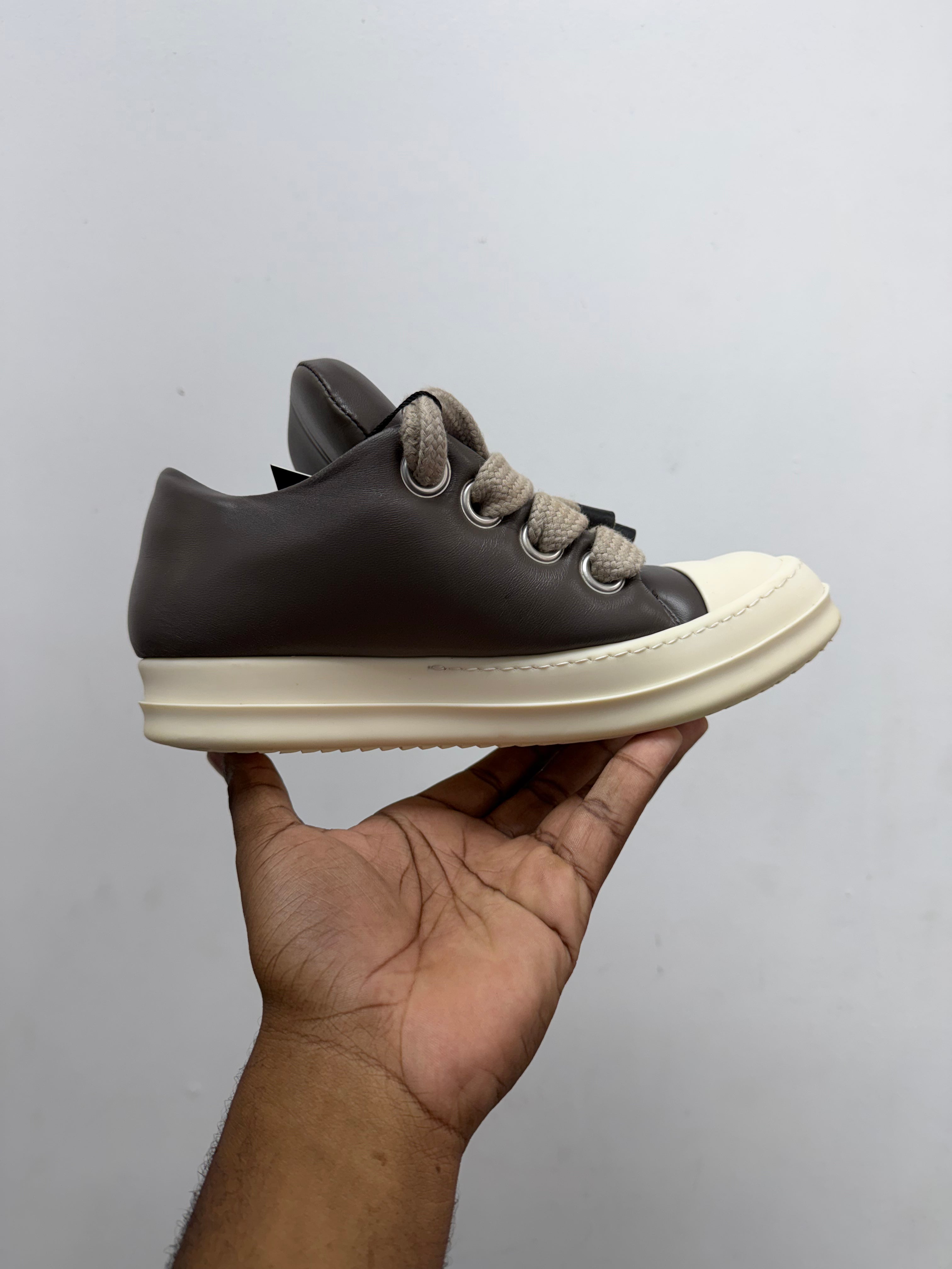 Rick Owens Dark Dust Padded Jumbo Lace Low Sneakers