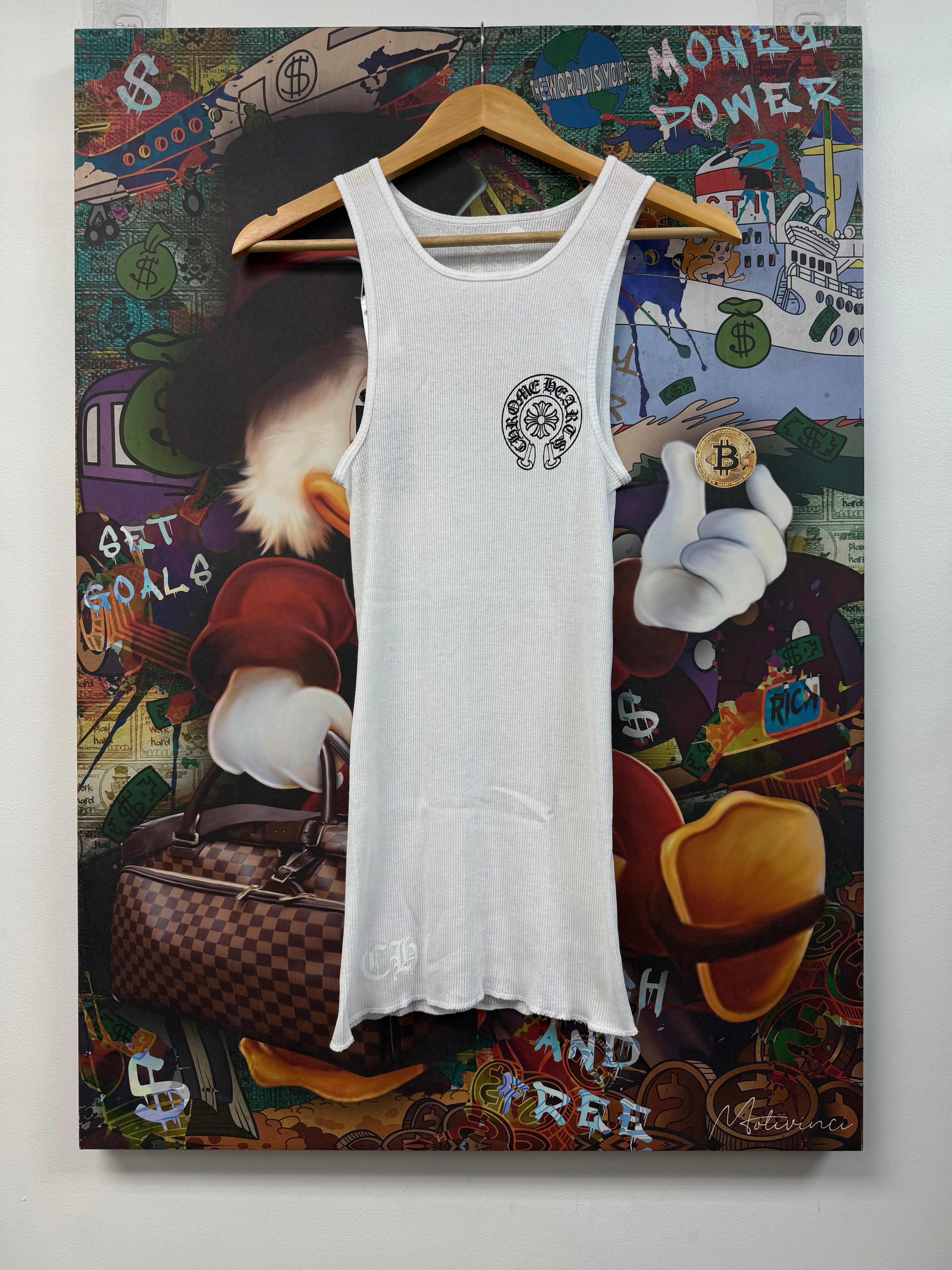 Chrome Hearts White Horseshoe Tank Top