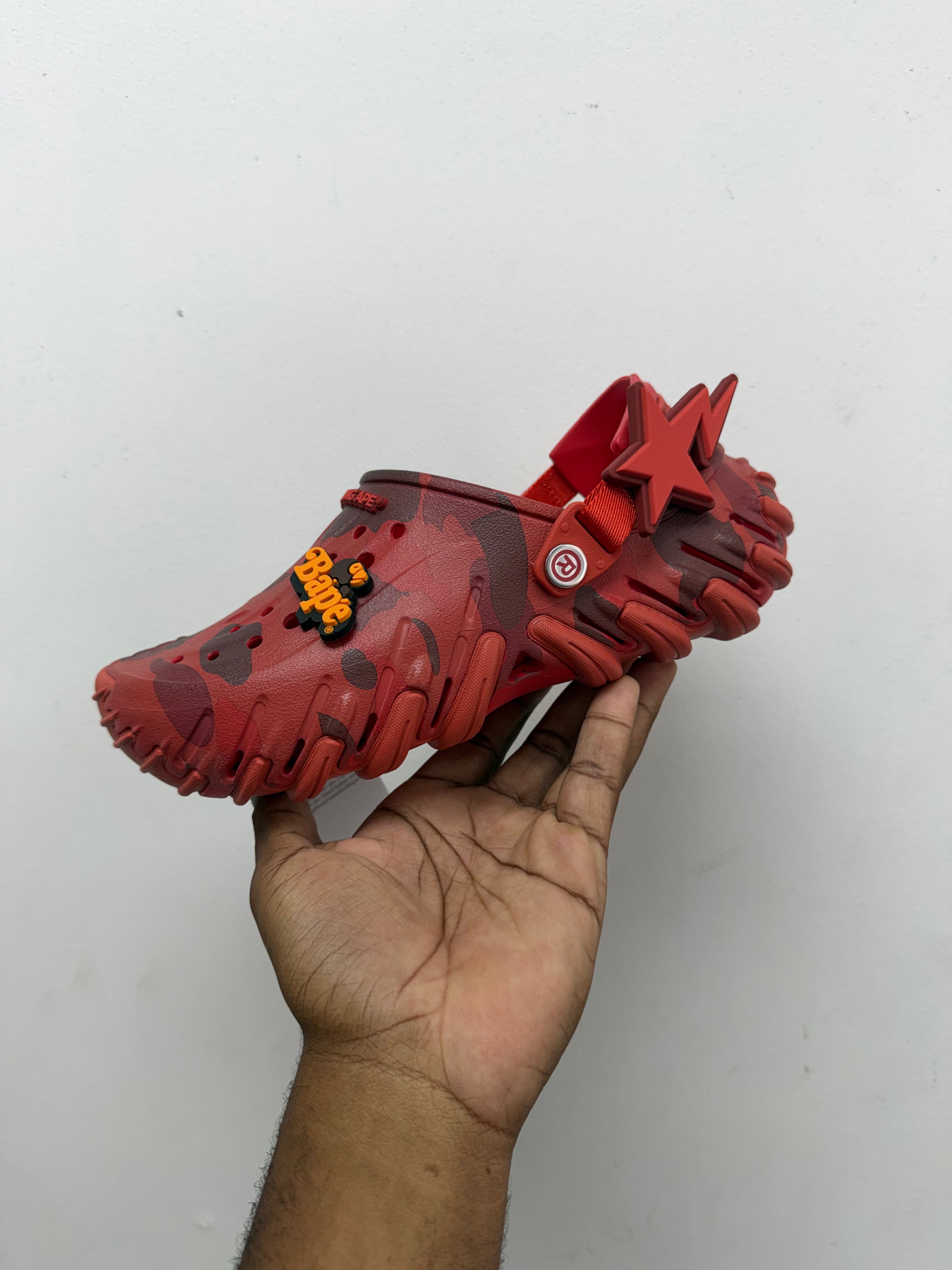 BAPE Crocs Red Camo Clog