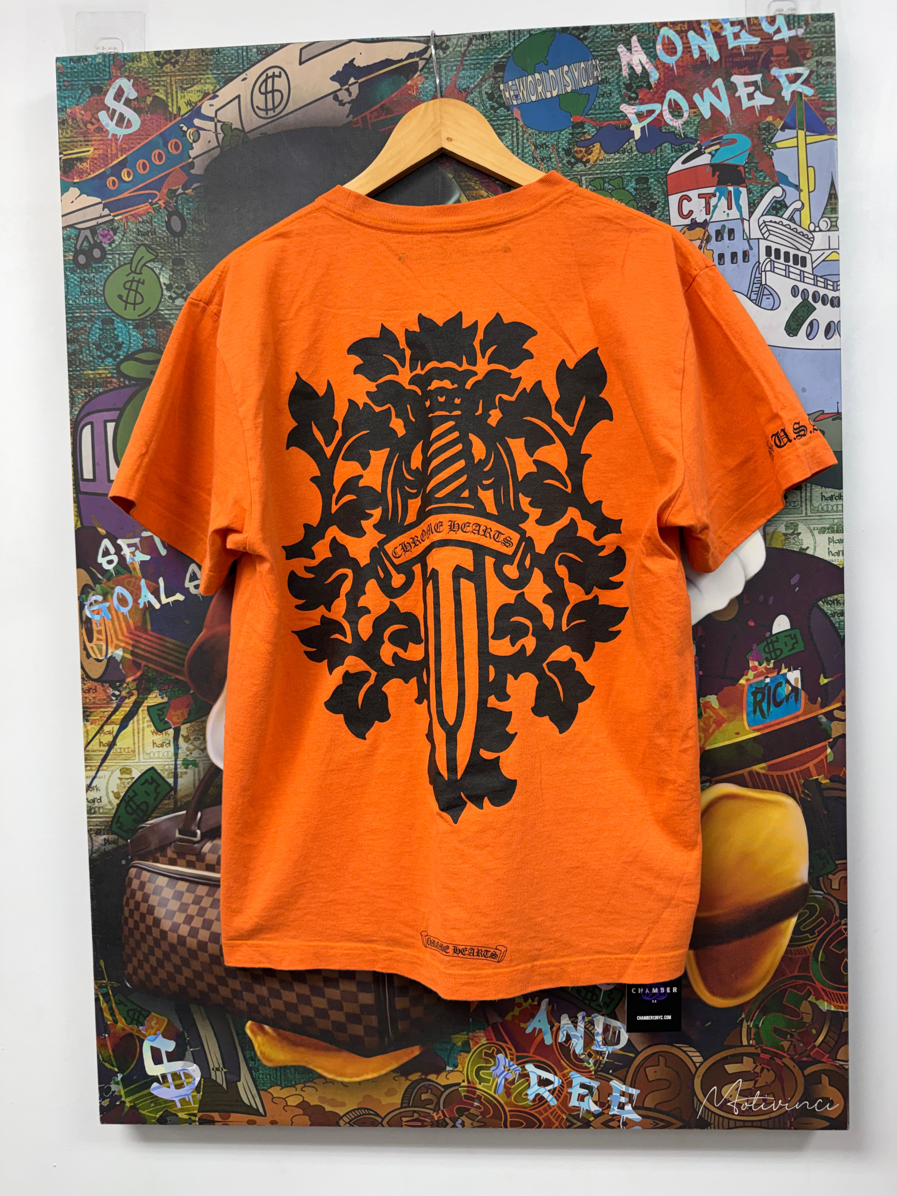 Chrome Hearts Orange Vine Dagger Sunny D Tee