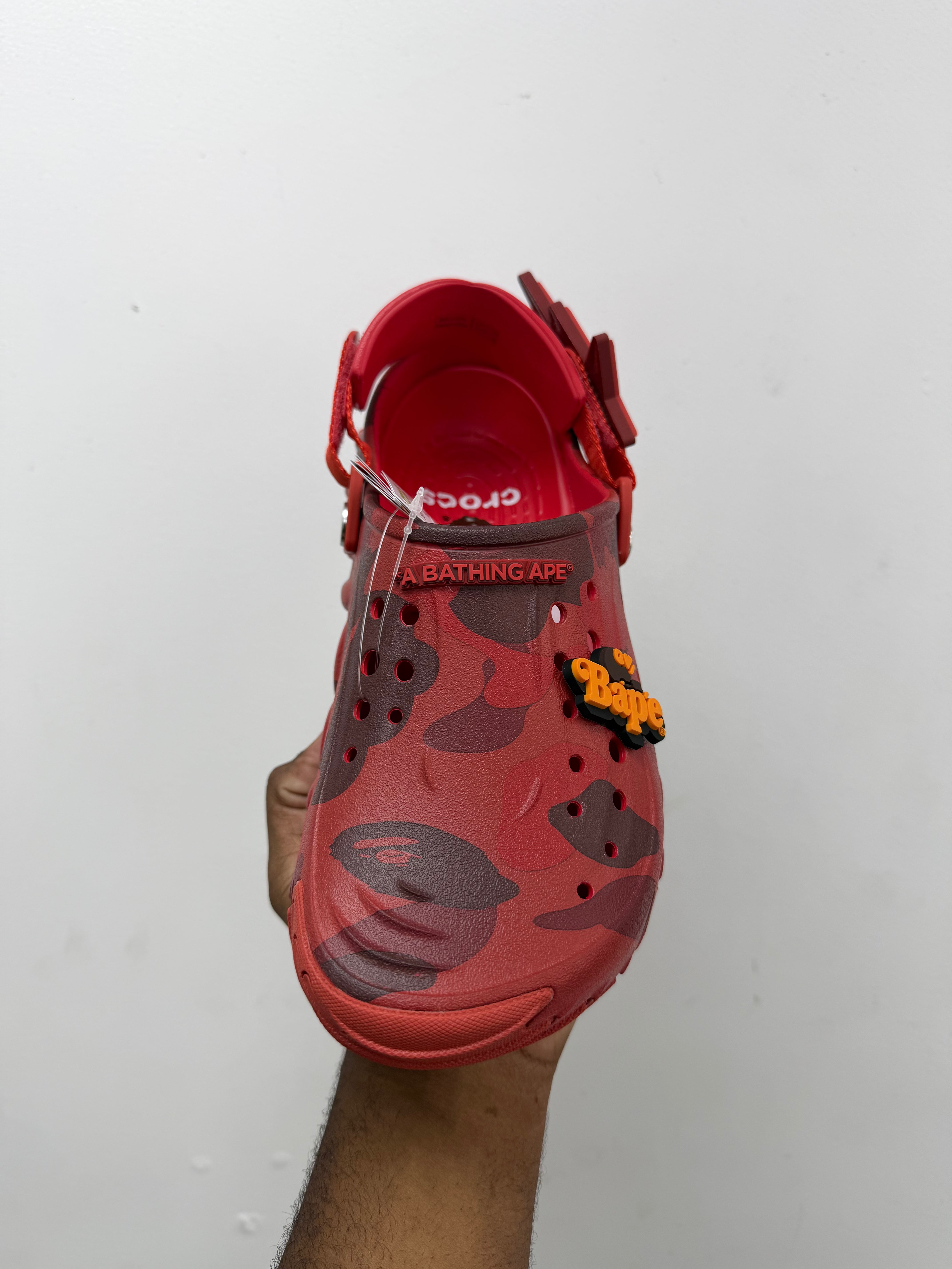 BAPE Crocs Red Camo Clog