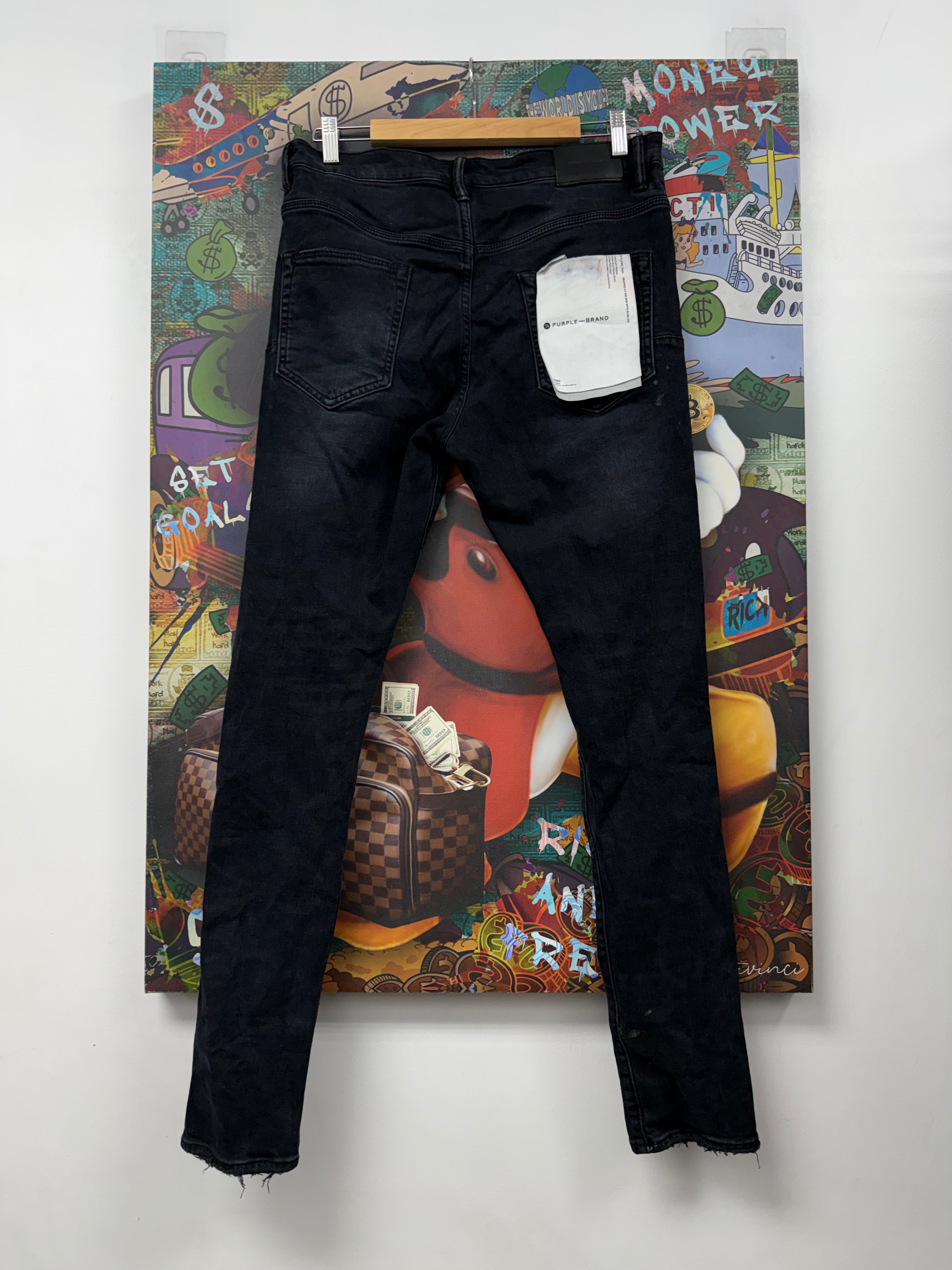 Purple Brand Black Wash P002 Jeans