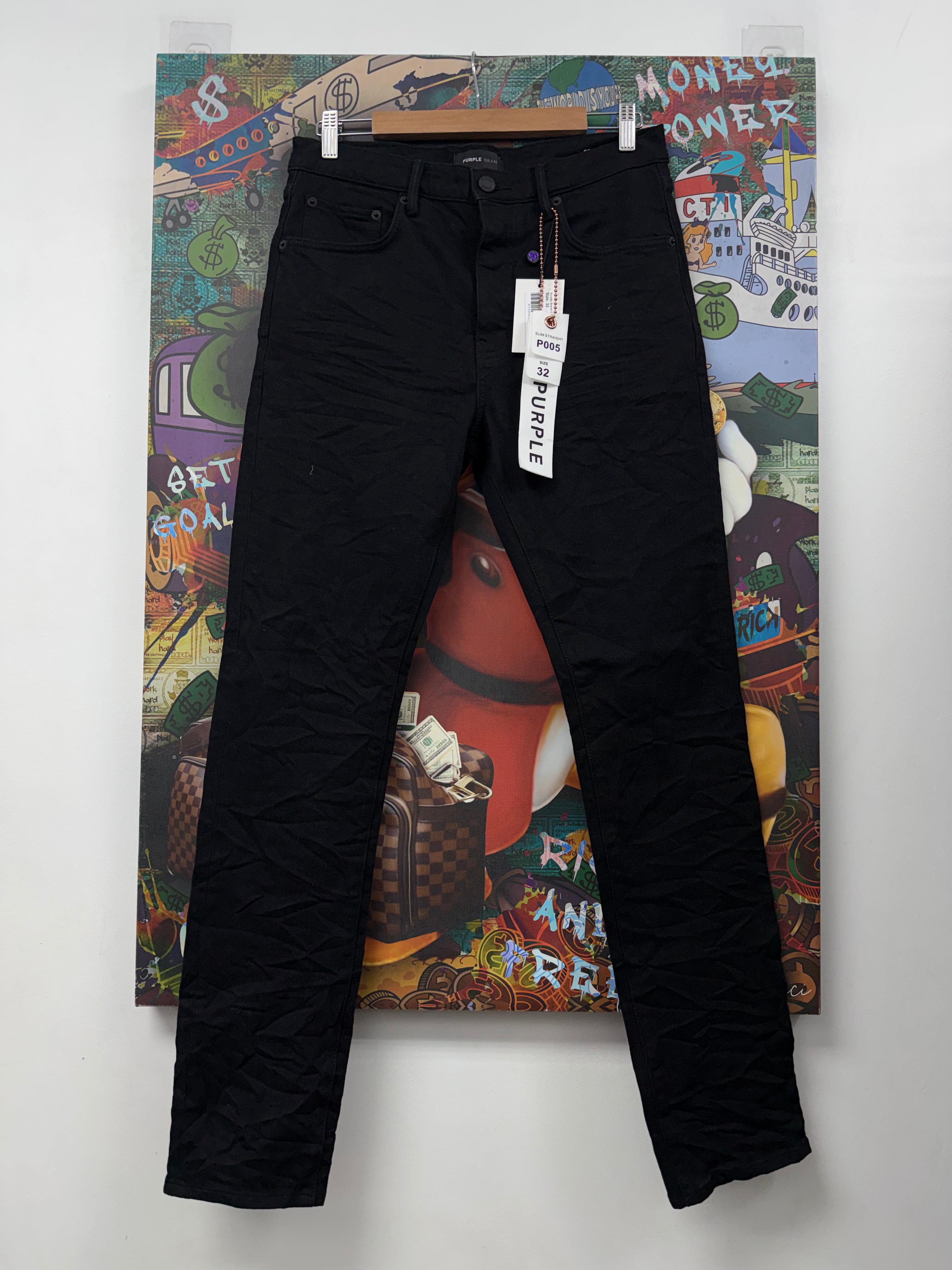 Purple Brand Black Raw P005 Jeans