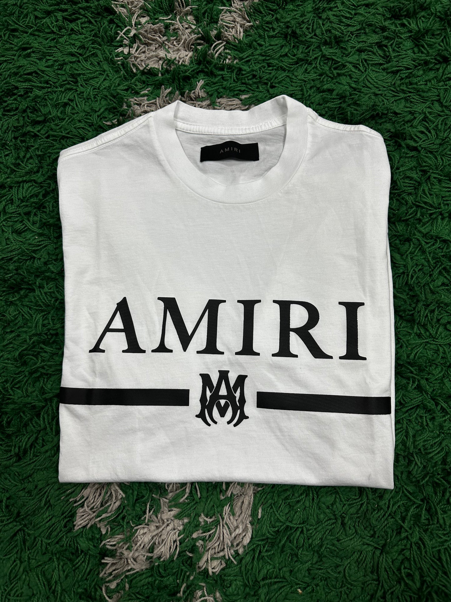 Amiri MA Chest Logo Tee White Medium New