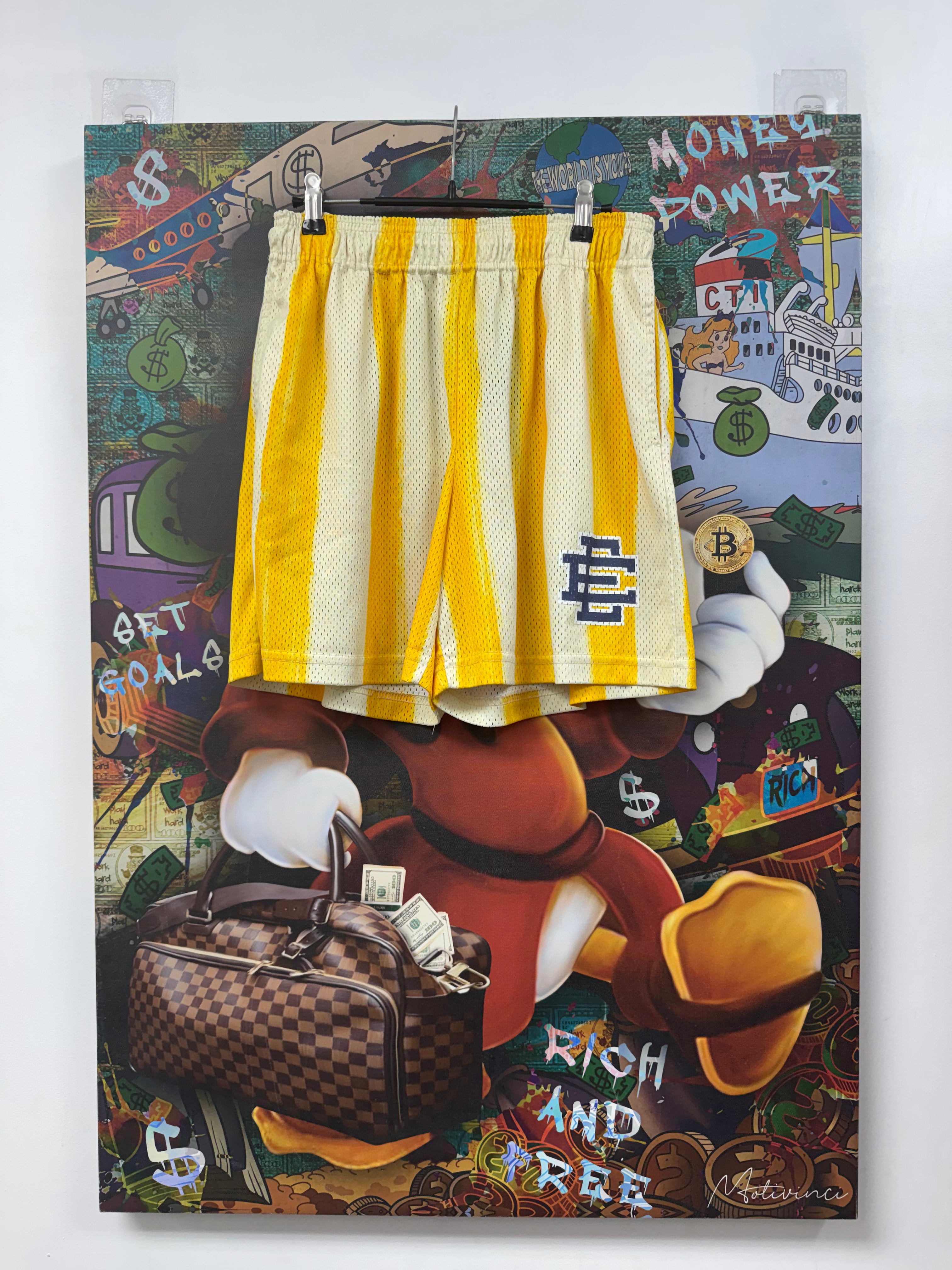 Eric Emanuel Yellow Striped Shorts