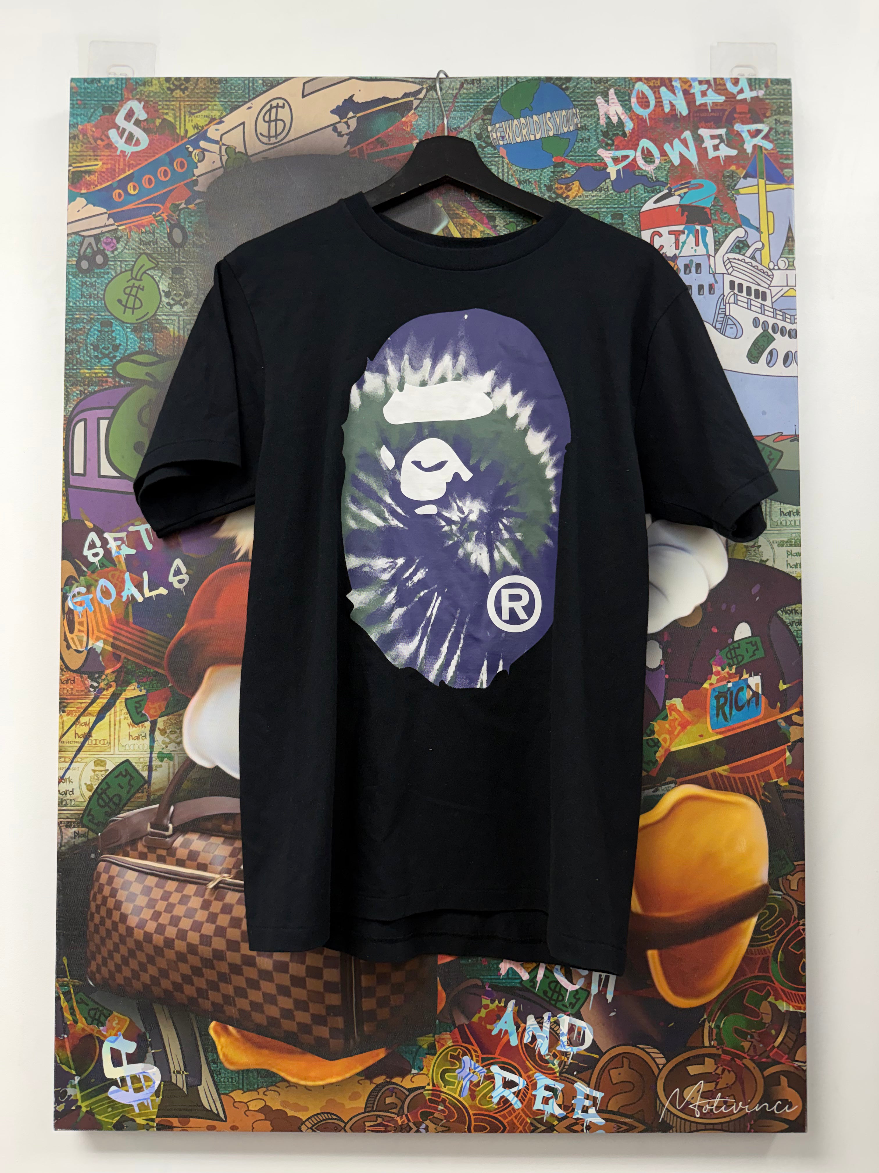 BAPE Black Tie Dye Head Tee