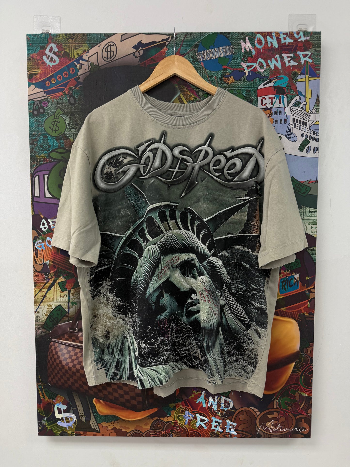 Godspeed Sunken Liberty 2 Grey Wash Tee