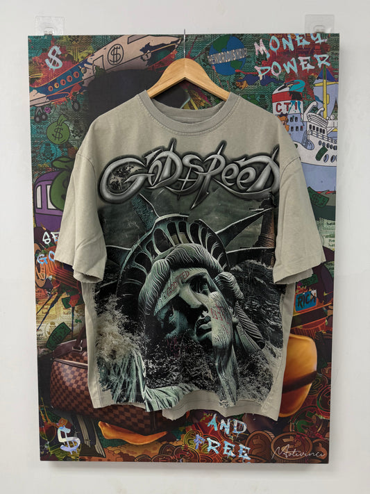 Godspeed Sunken Liberty 2 Grey Wash Tee