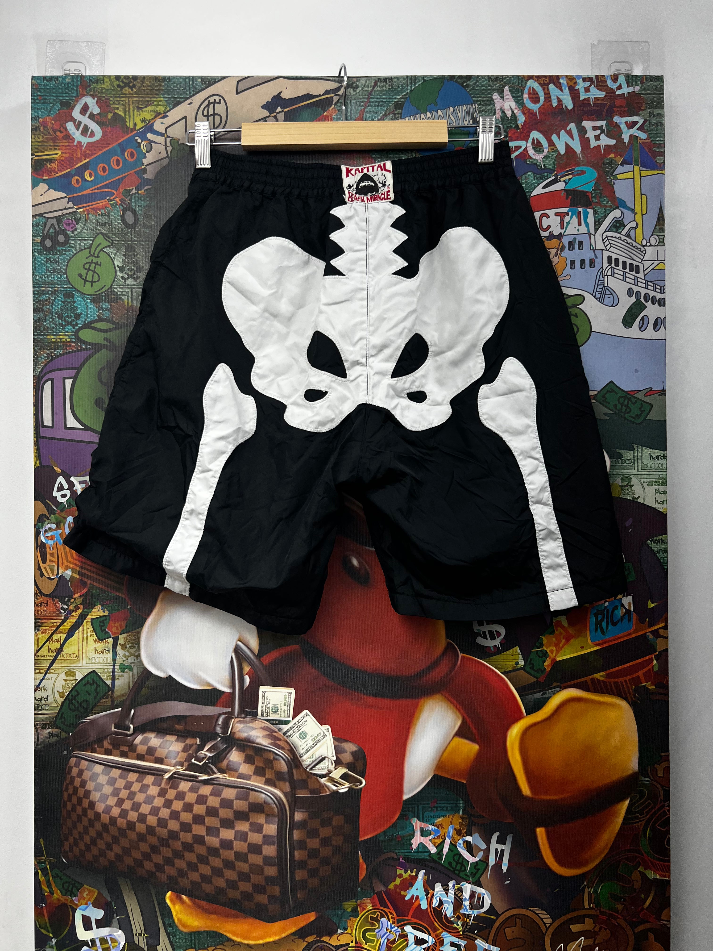 Kapital Nylon Bone Swim Trunks (Missing Strings) Shorts