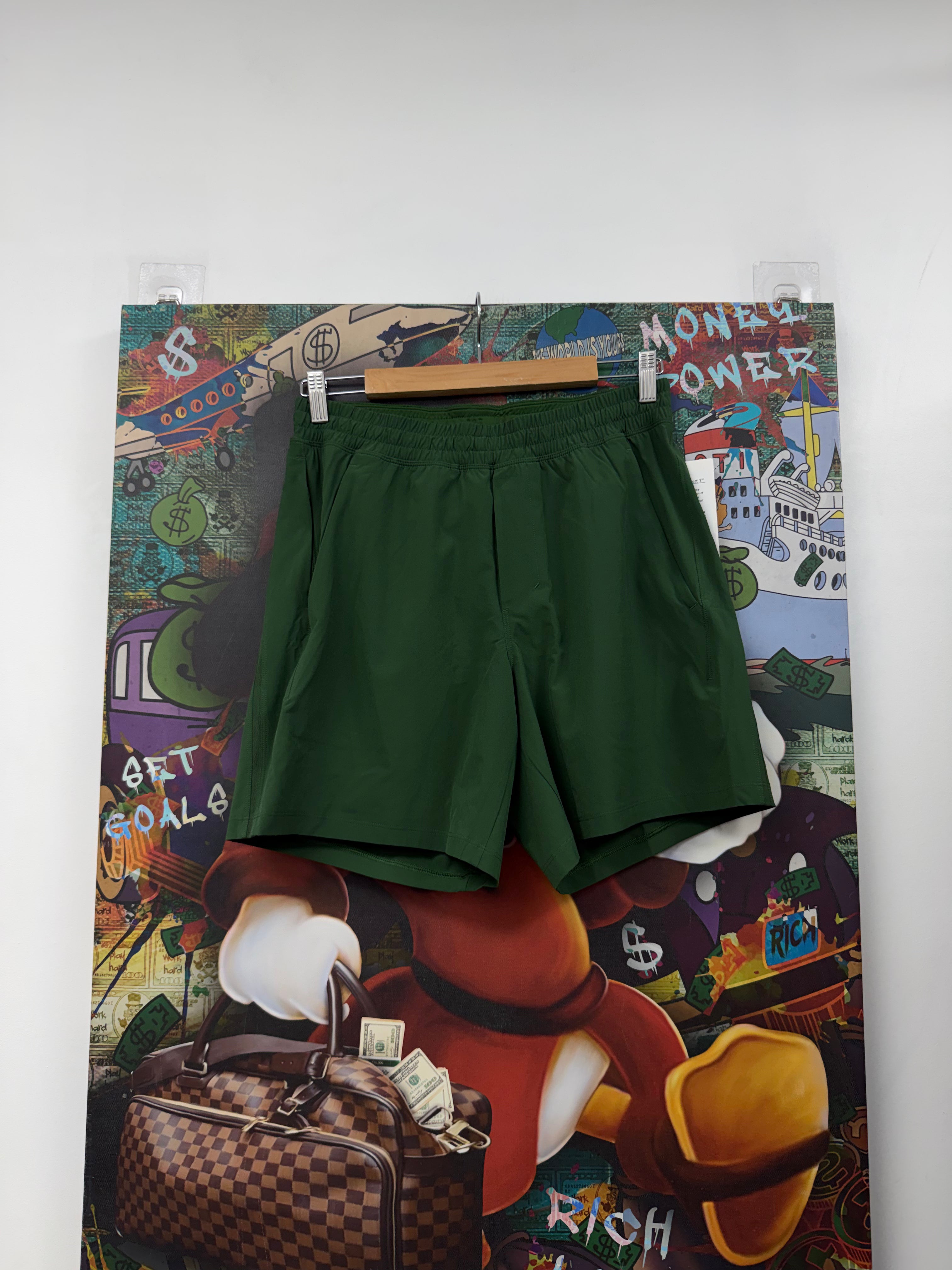 Lululemon Green Pace Breaker Shorts