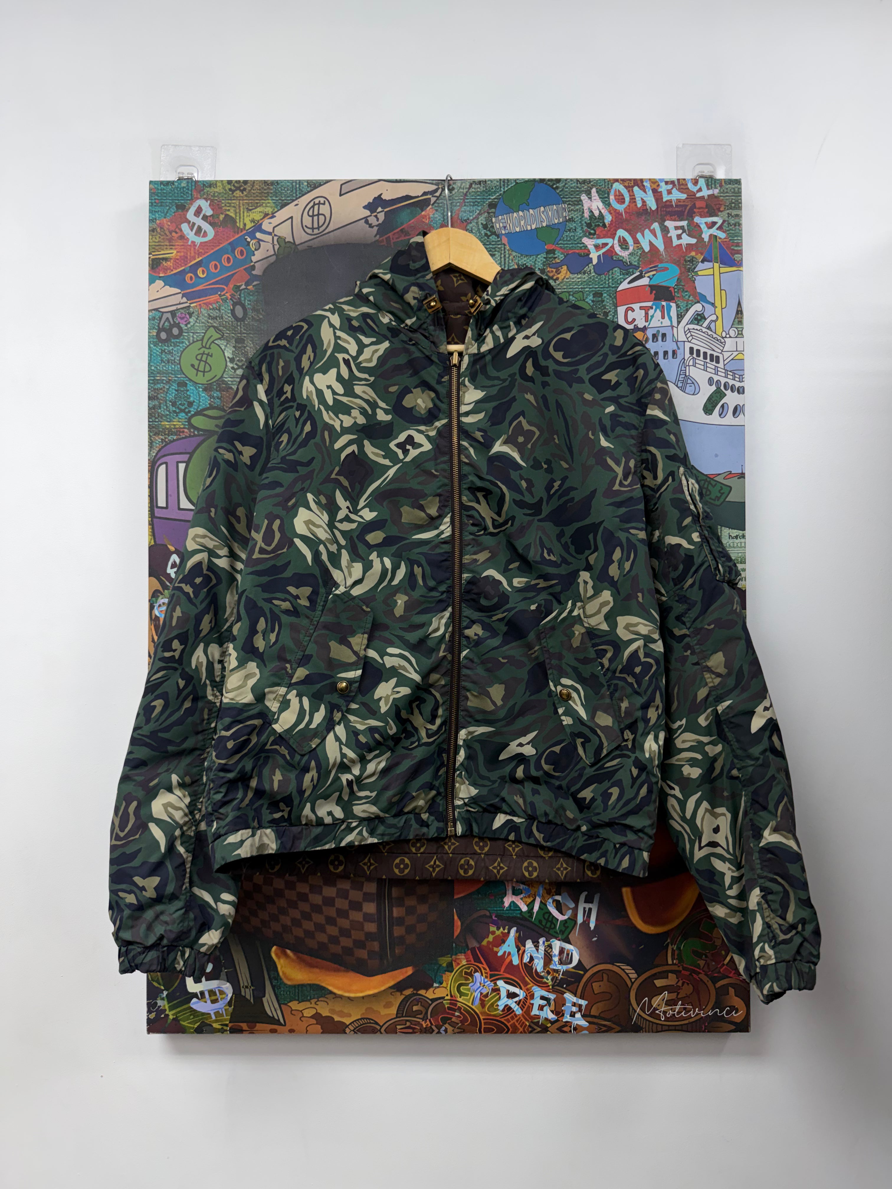 Louis Vuitton Brown Monogram Camo Reversible Windbreaker Jacket