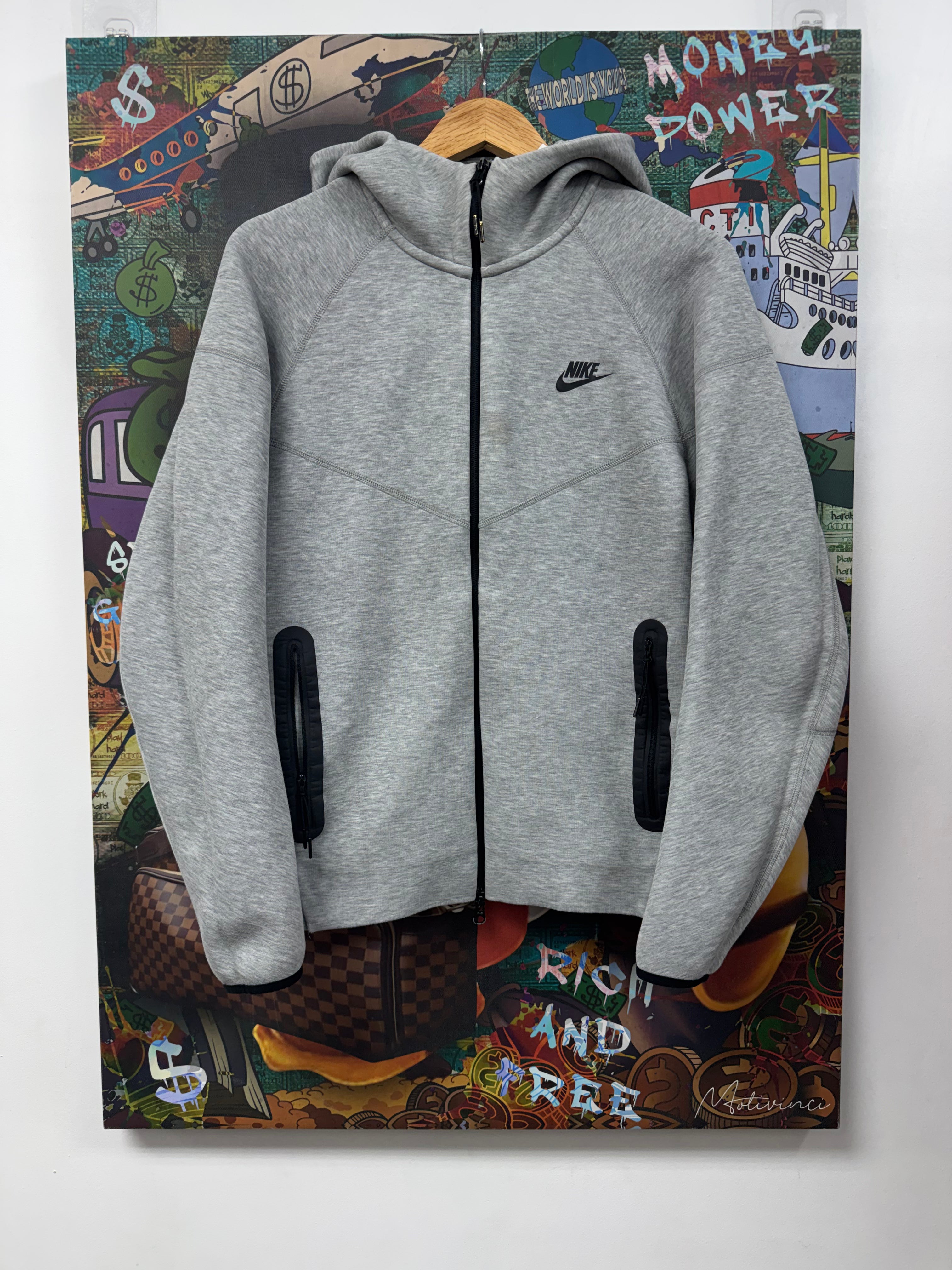 Nike Grey Tech Zip Up Hoodie