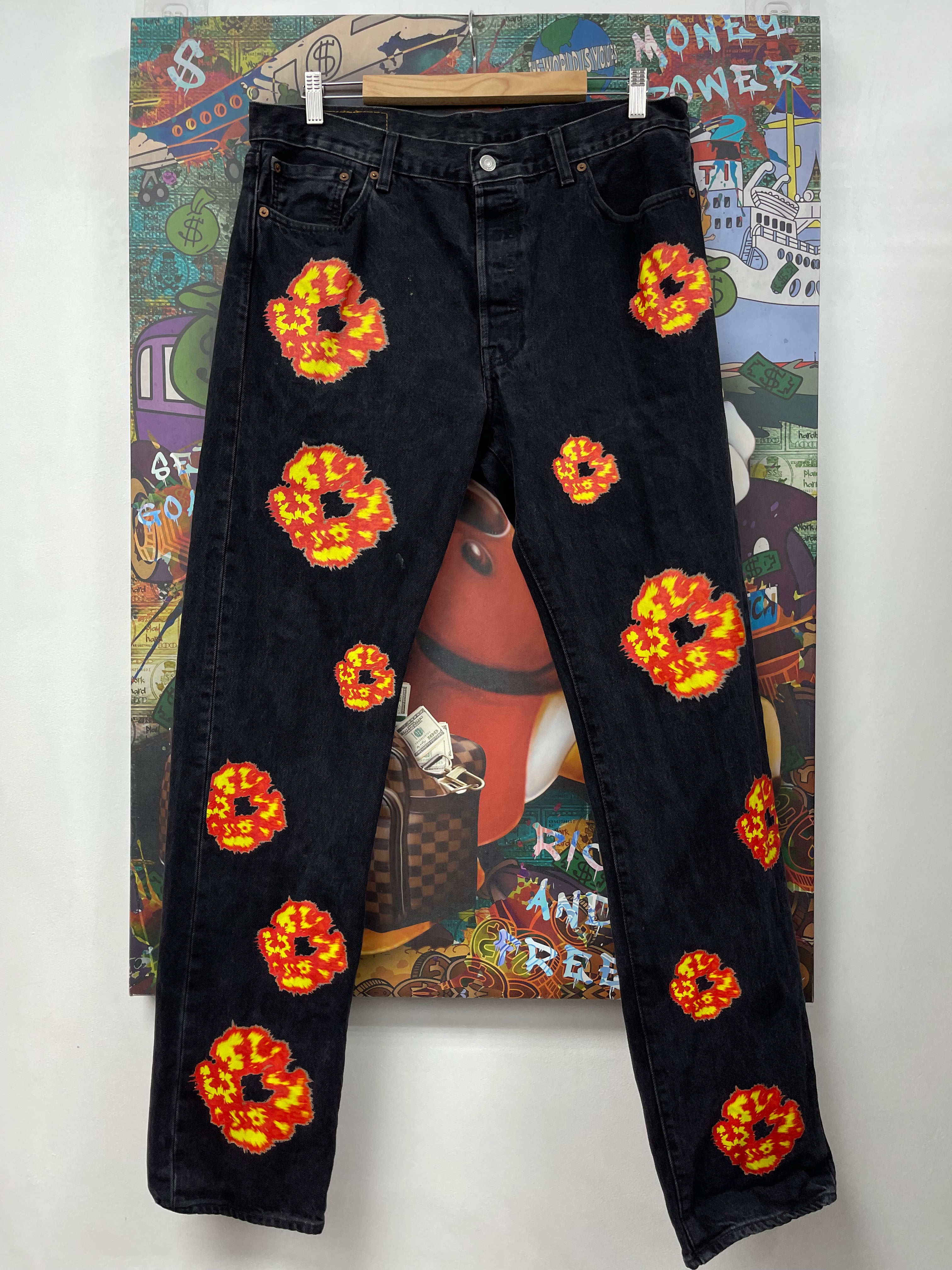 Denim Tears Black Wash Offset Jeans
