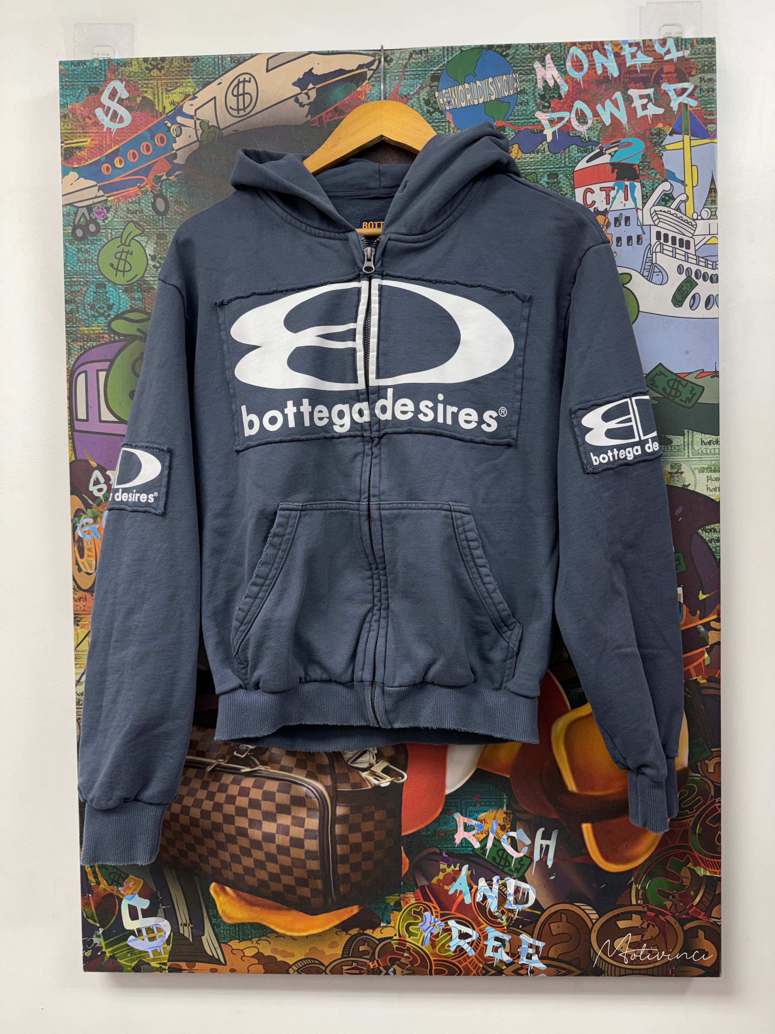 Bottega Desires Blue Tech Zip Up