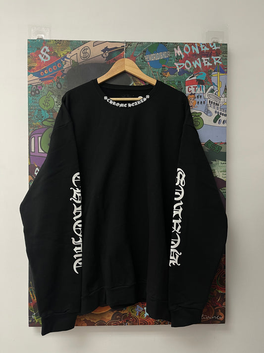 Chrome Hearts Neck Logo Crewneck Black New