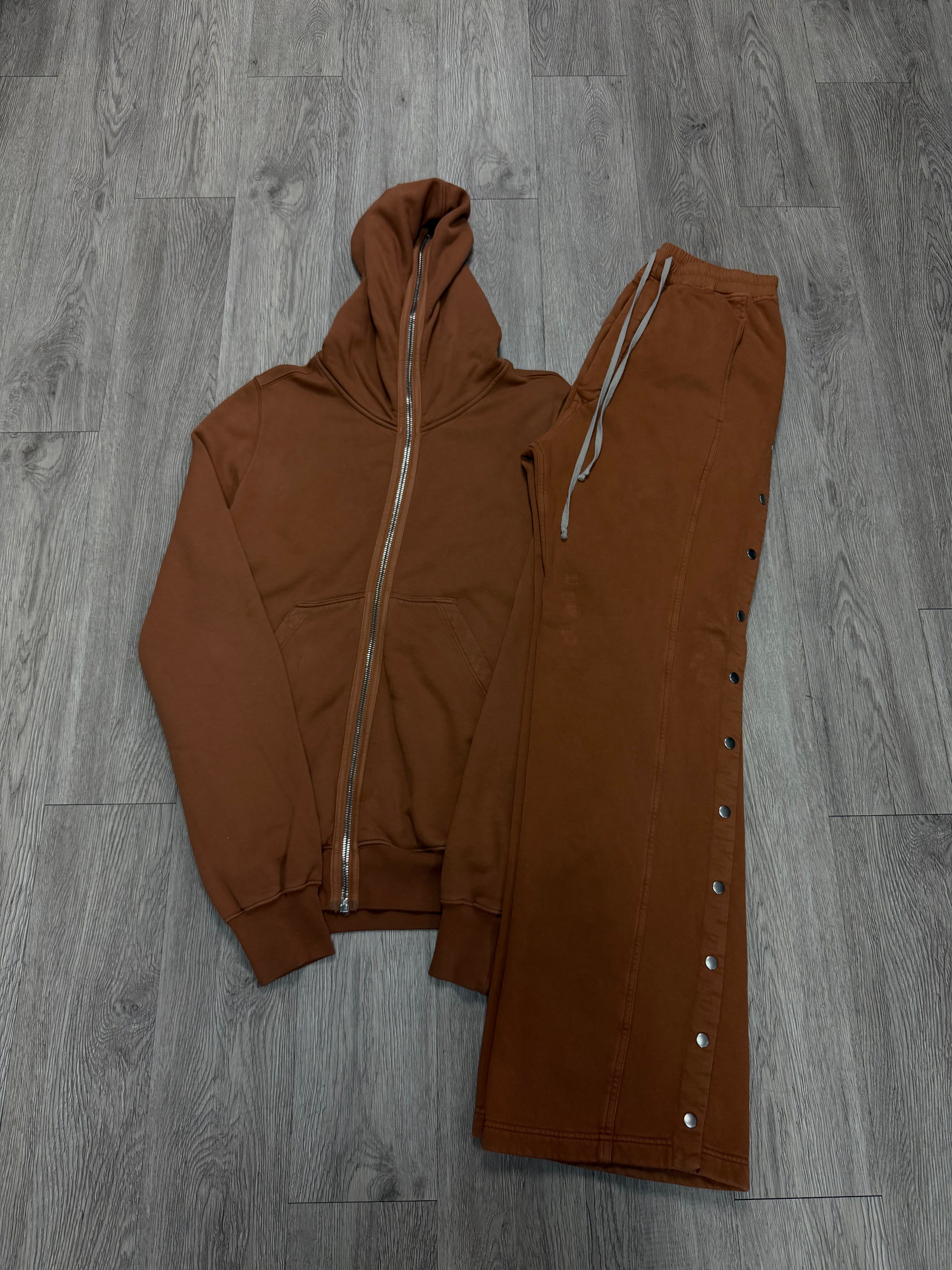 Rick Owens Clay Mountain Zip Up Sweatsuit