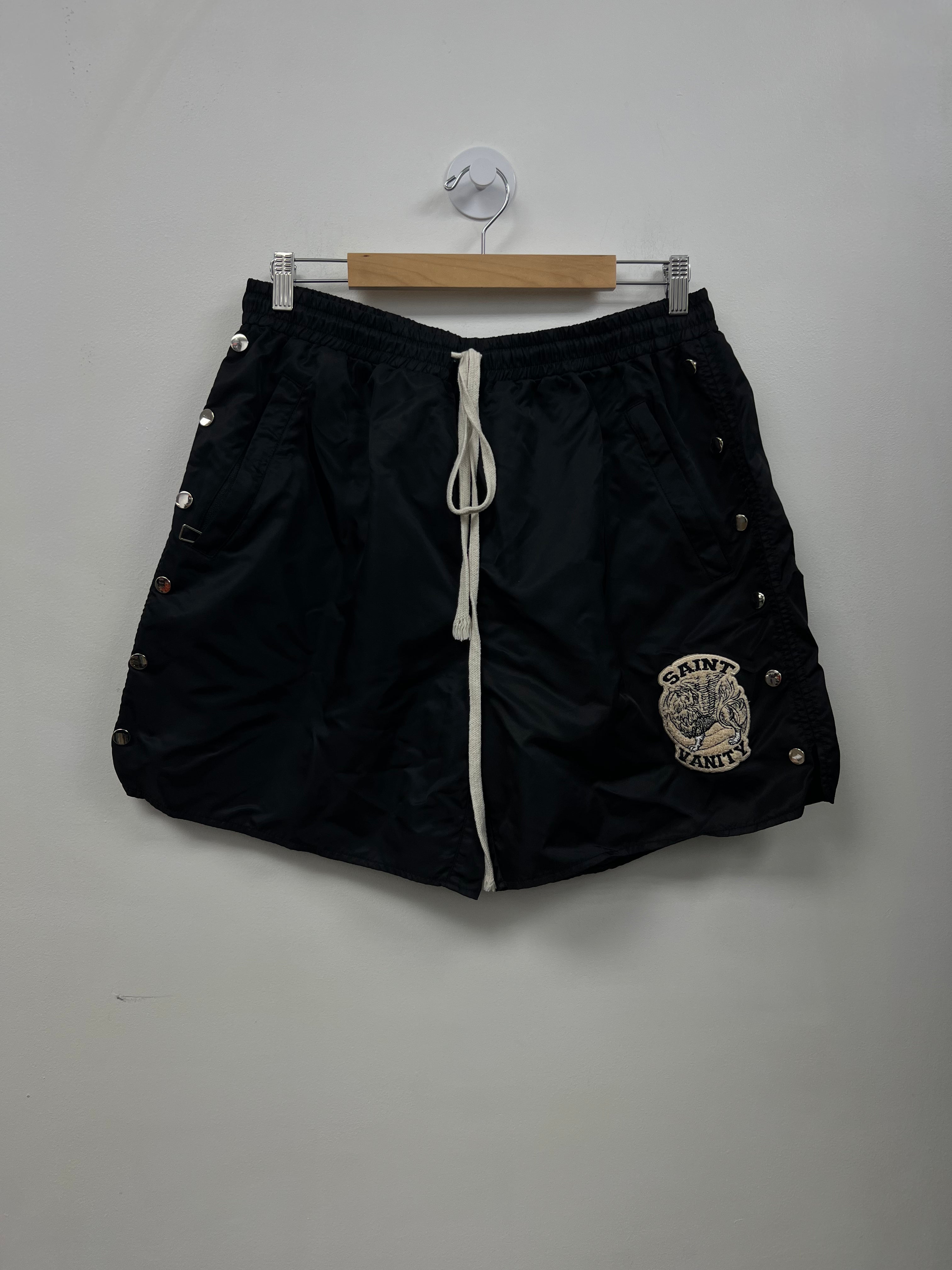 Saint Vanity Black Nylon Shorts