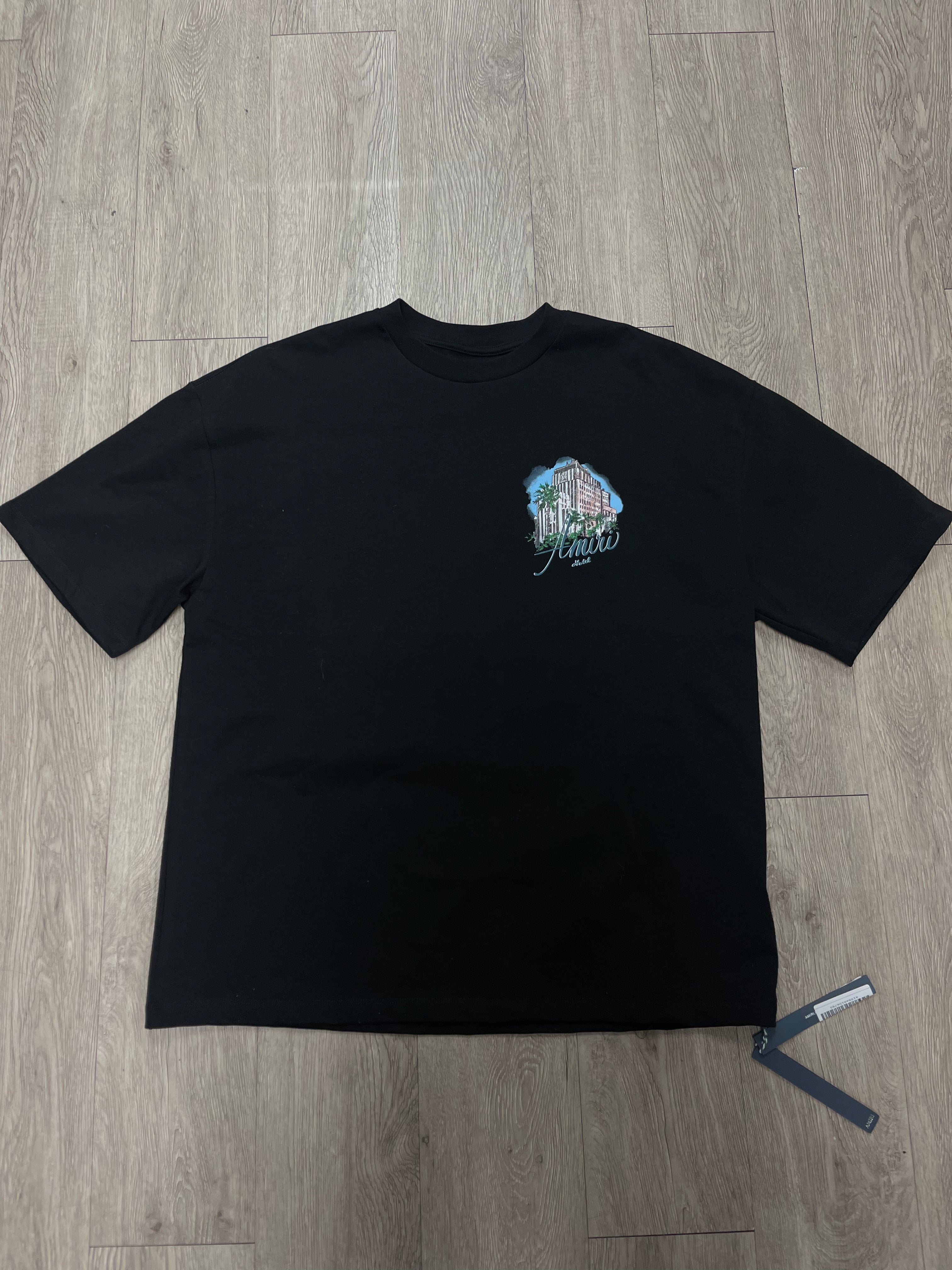 Amiri Black Hotel Oversized Tee