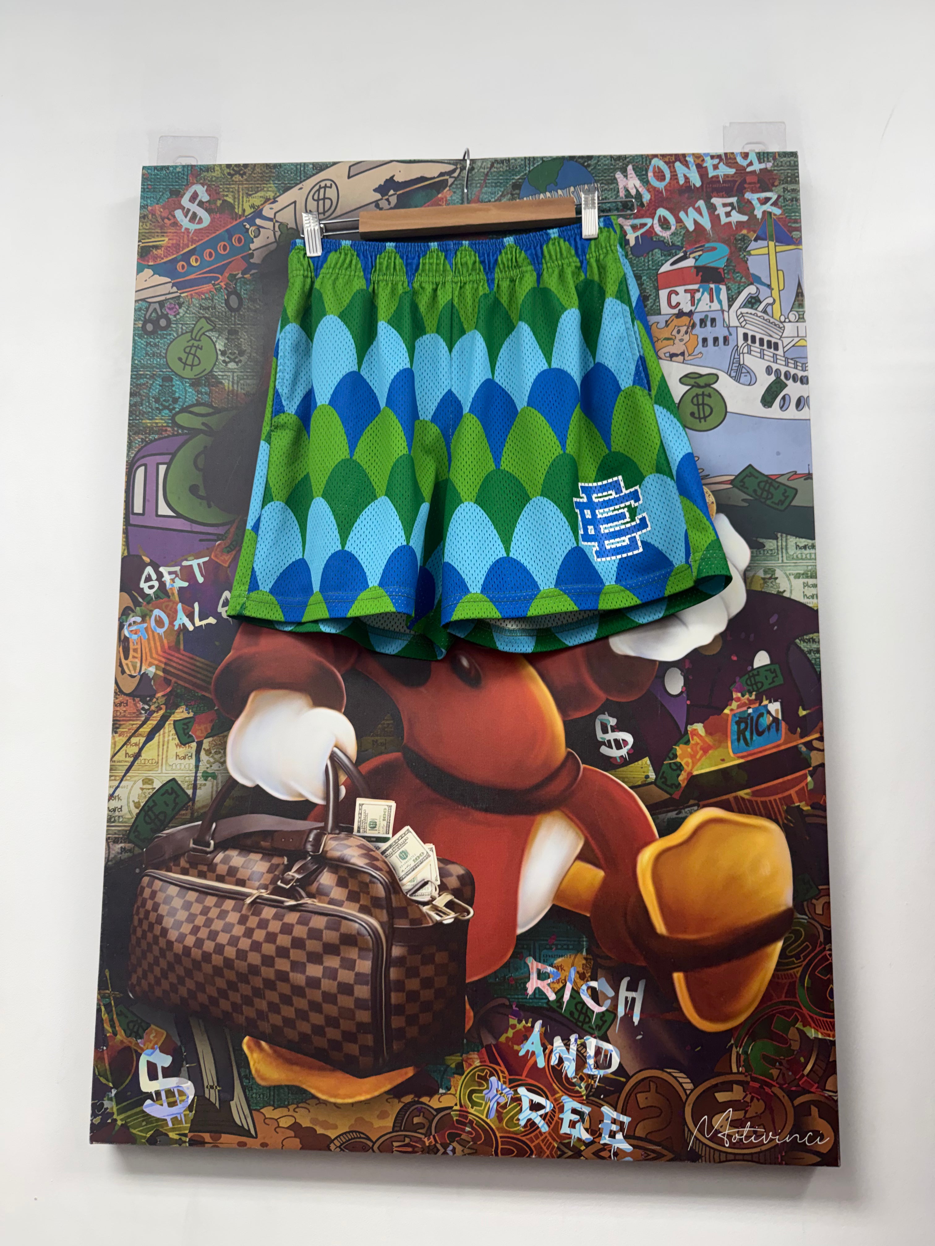 Eric Emanuel Green Blue Shorts