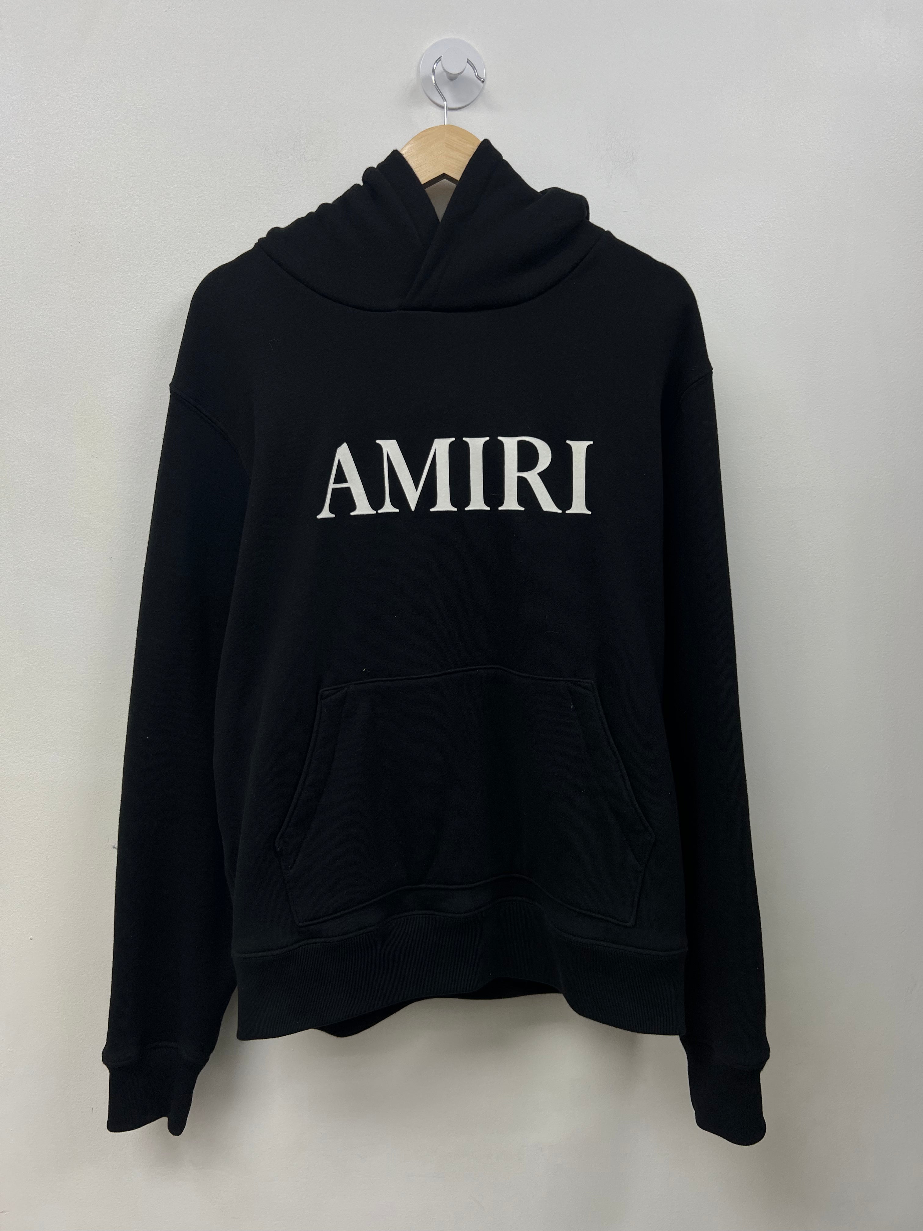 Amiri Black White Logo Hoodie