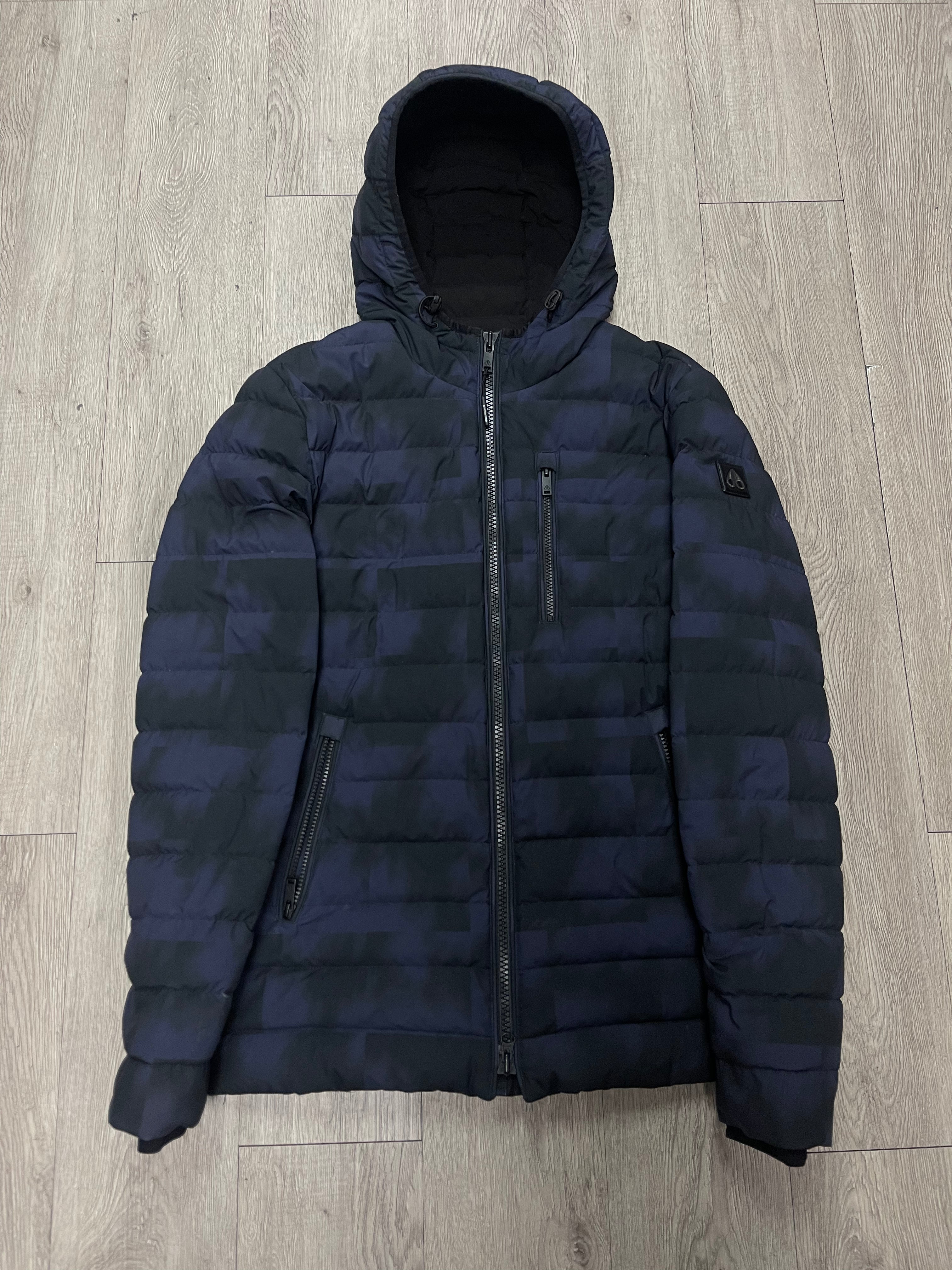 Moose Knuckles Navy Black Monogram (Women's) Puffer Jacket