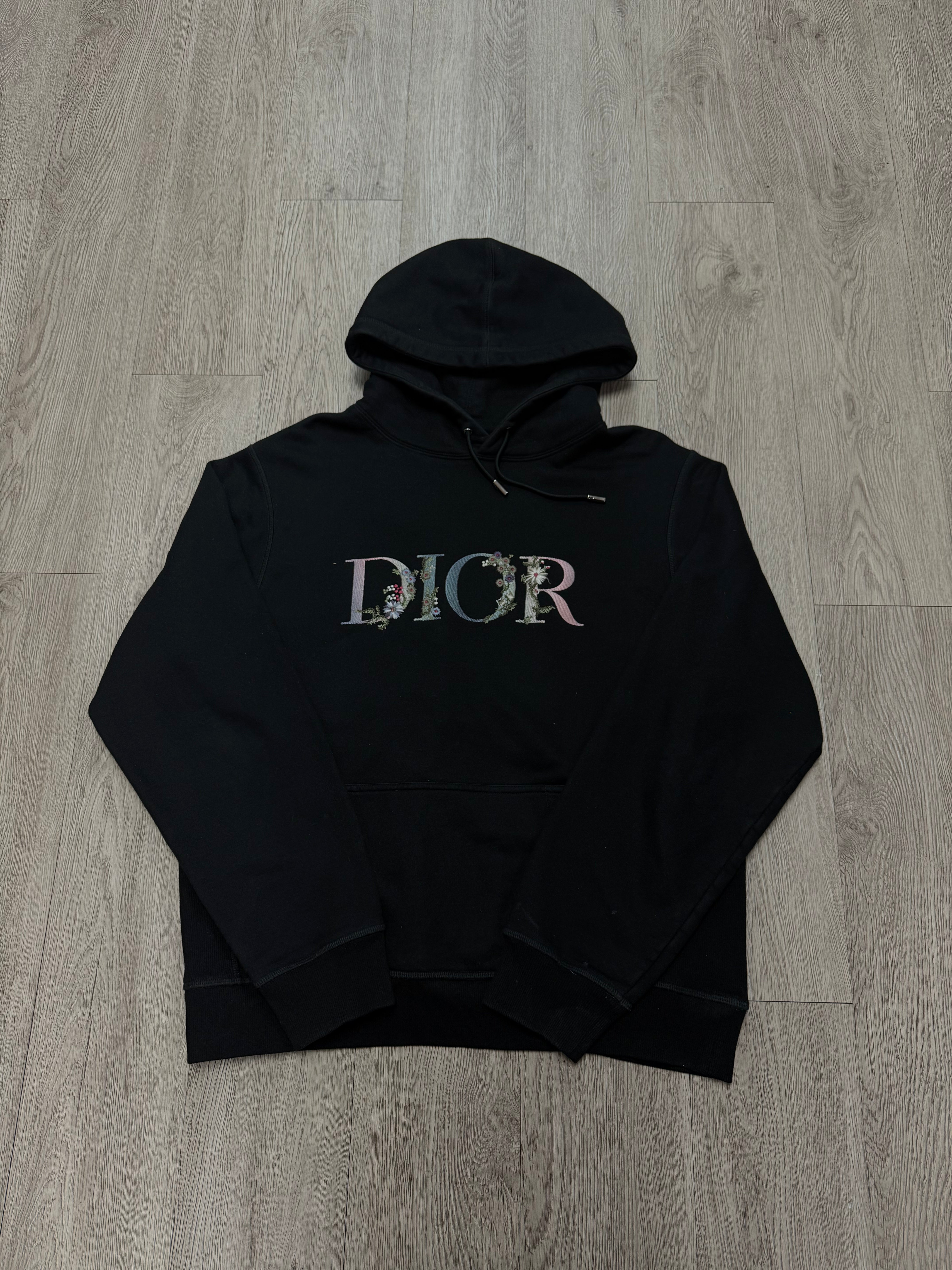 Dior Black Floral Hoodie