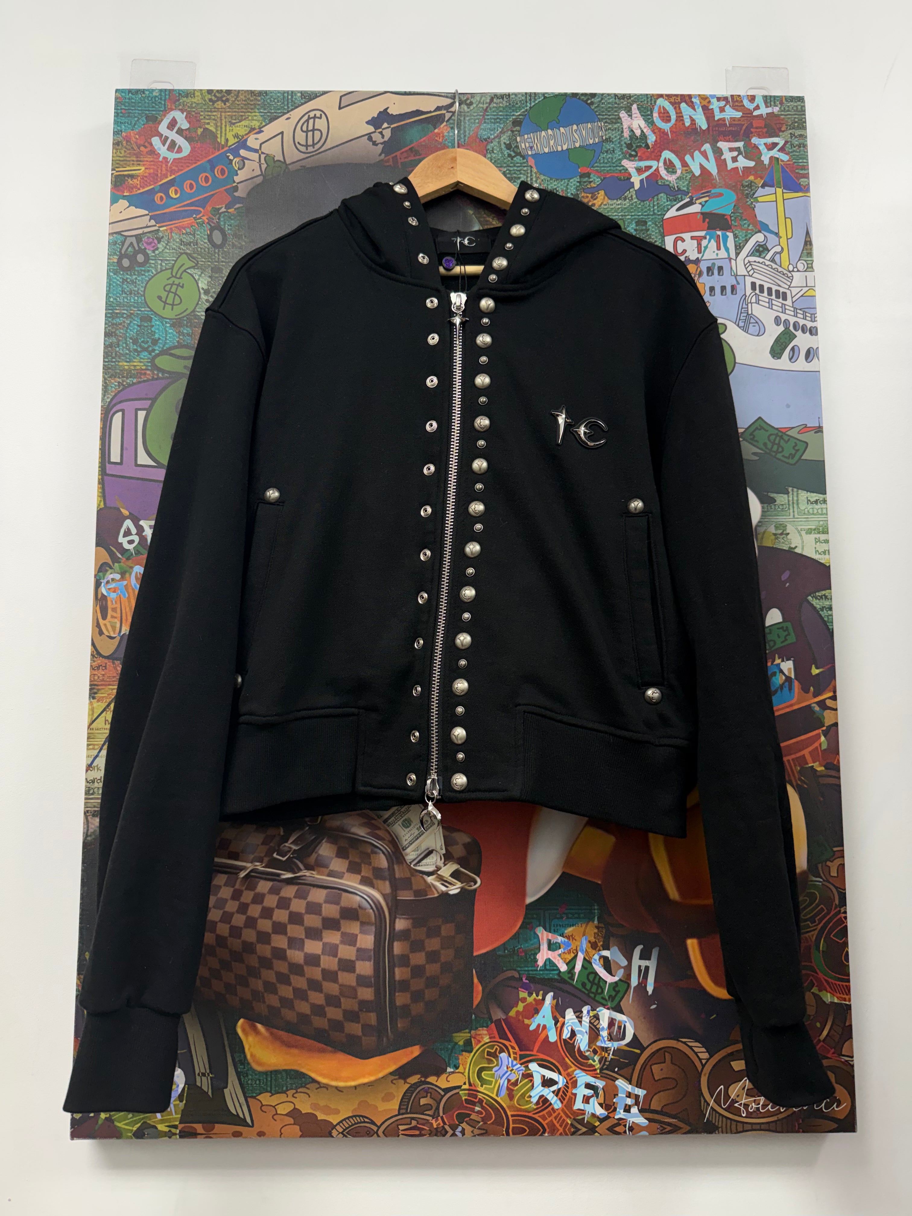 Thug Club Black Studded Zip Up (3) Hoodie