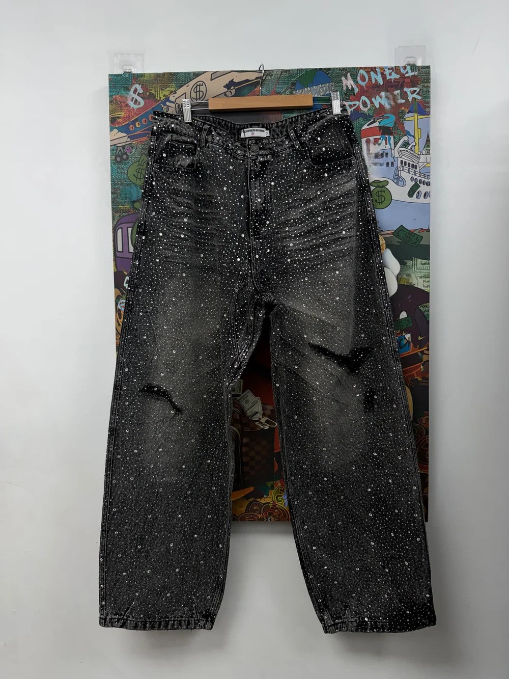 Vale Crystal Rain Black Wash Jeans