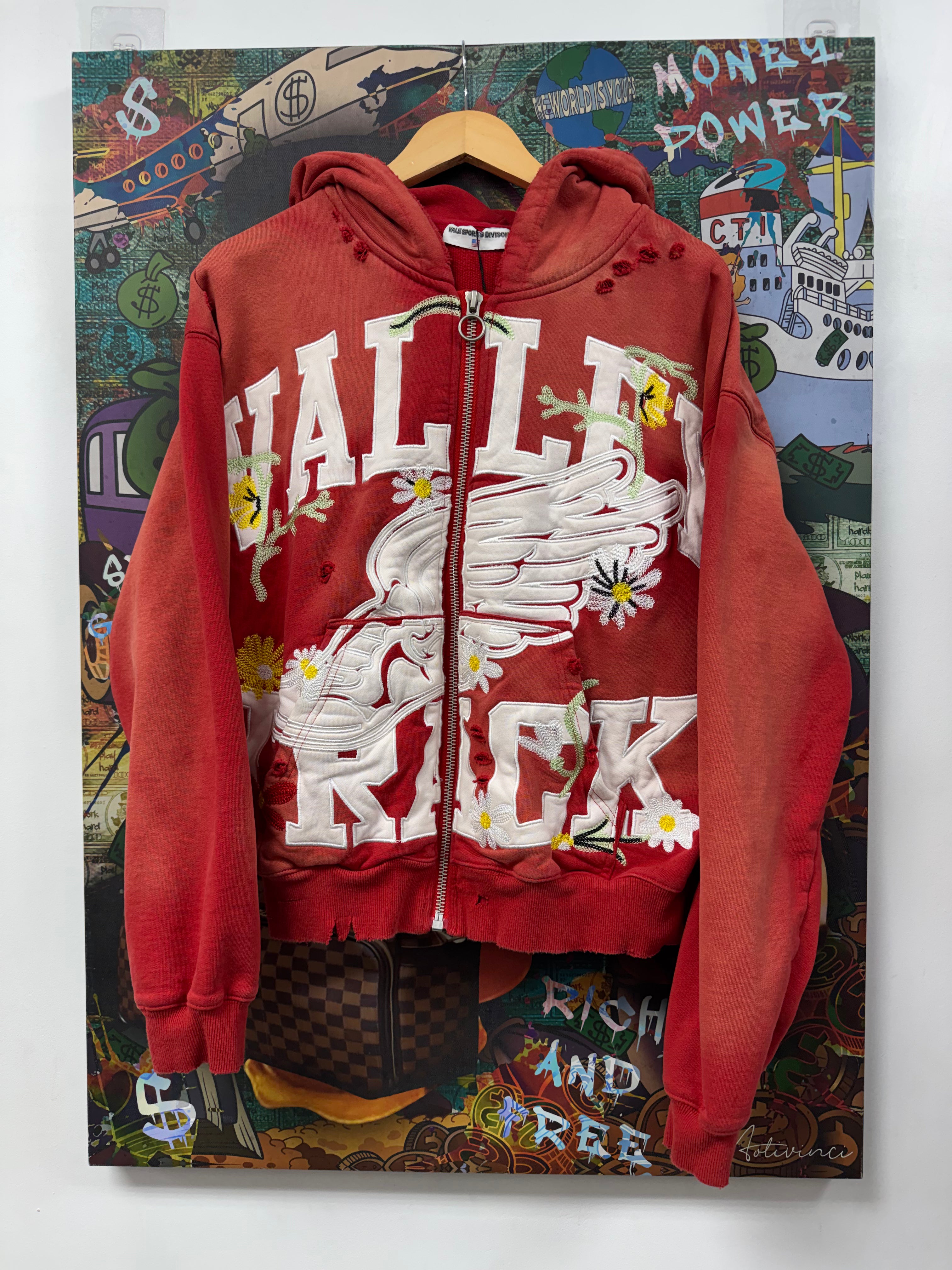 Vale Red Garden Zip Up
