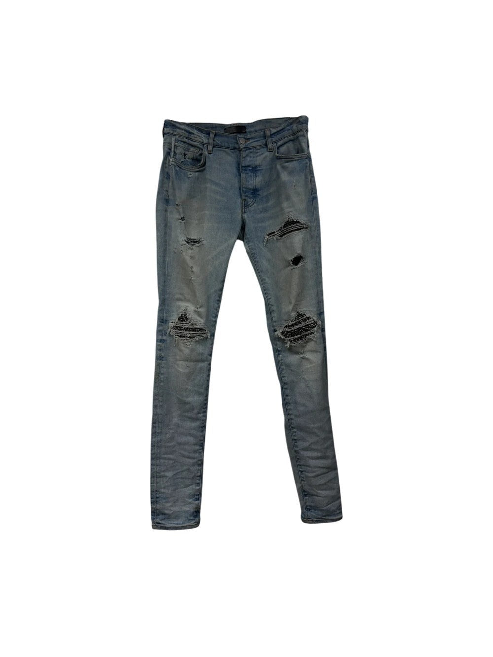 Amiri "MX1" Paisley Light Wash Jeans